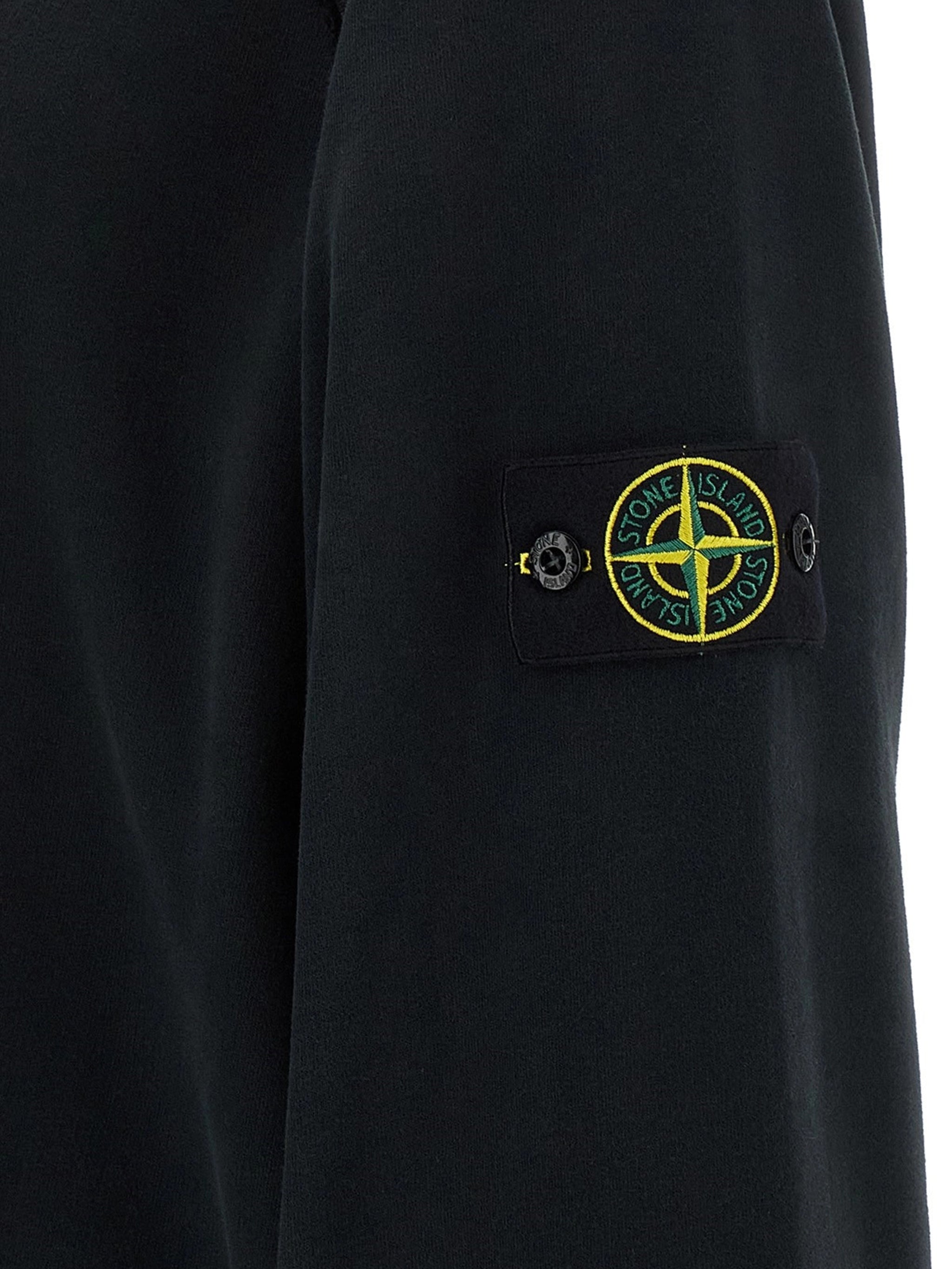 STONE ISLAND Oversized Fit Crewneck Sweatshirt in Brushed Organic Cotton Fleece