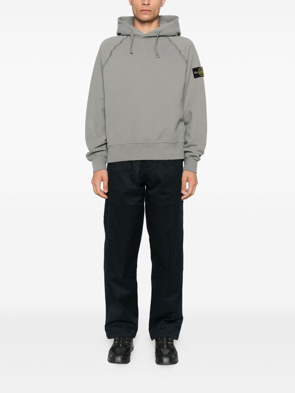 STONE ISLAND Logo Cotton Hoodie for Men - FW25 Collection