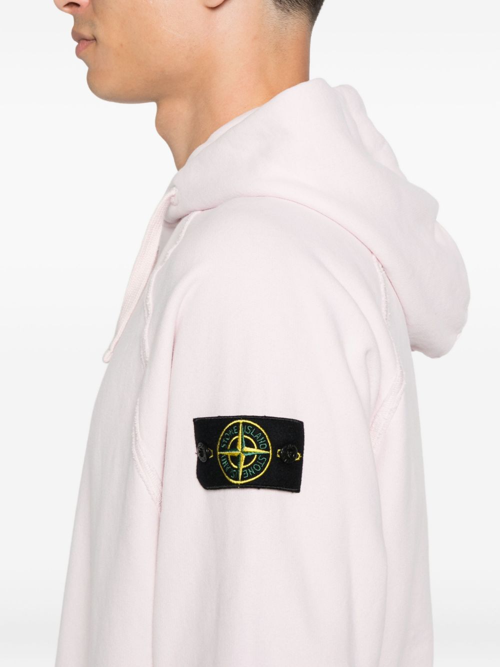 STONE ISLAND Hooded Sweater with Logo Patch for Men - FW25