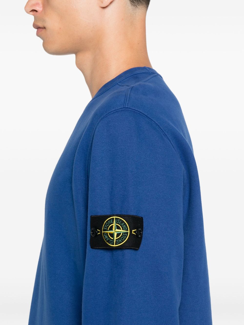 STONE ISLAND Men's Sweatshirt with Ribbed Detailing Size M