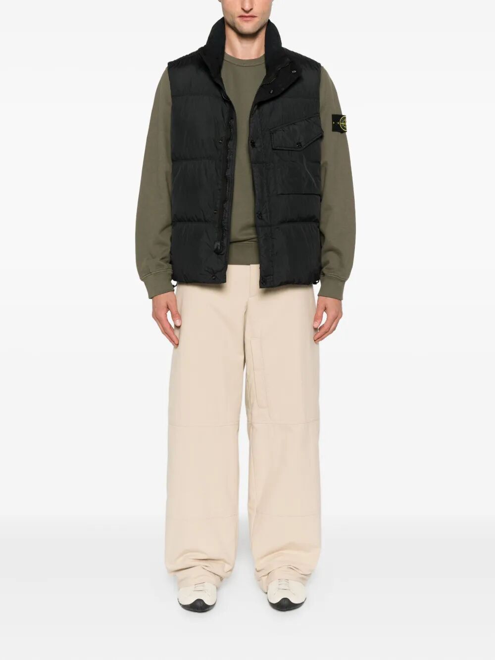 STONE ISLAND Organic Cotton Fleece Sweatshirt for Men - Size L