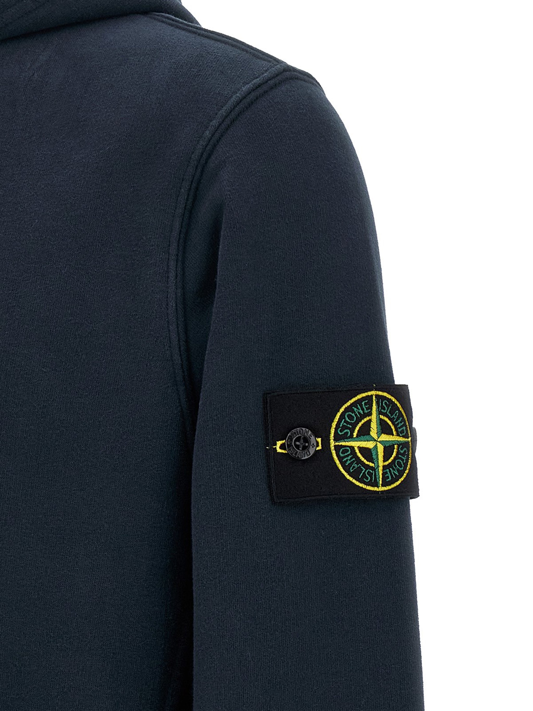 STONE ISLAND Men's Classic Hoodie with Drawstring and Pouch Pocket - Size M