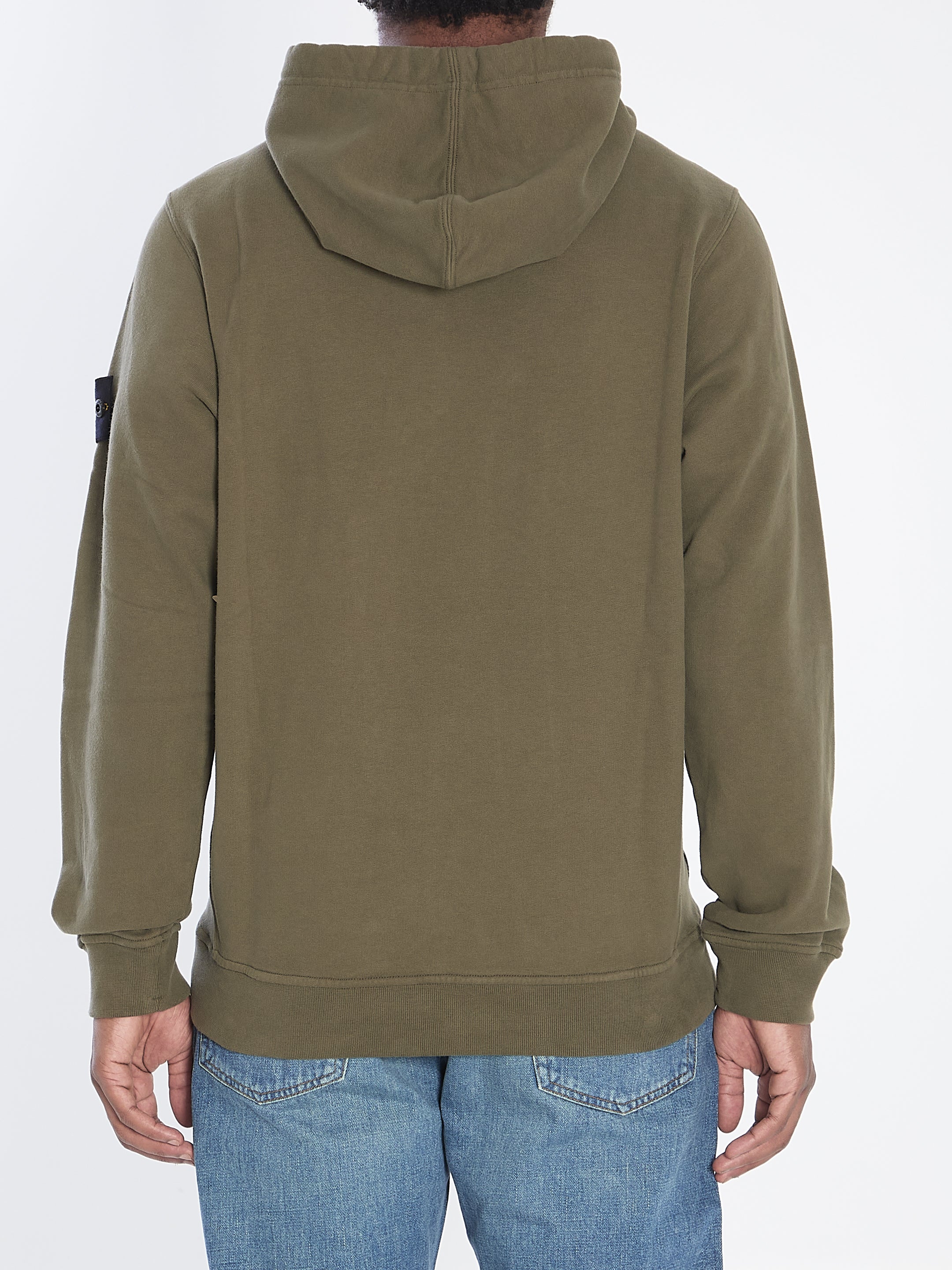 STONE ISLAND Organic Cotton Hooded Sweatshirt - Men's Regular Fit