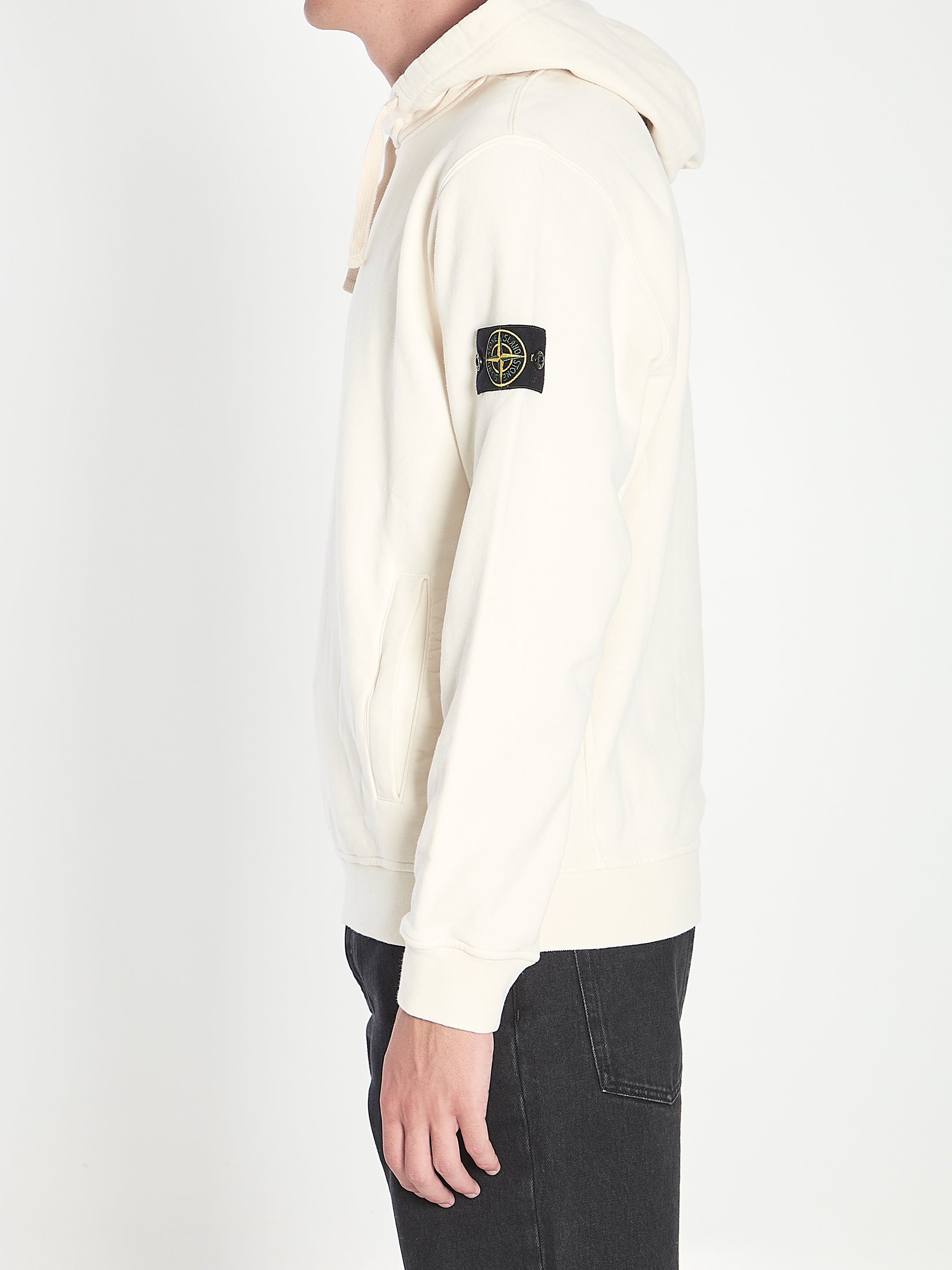 STONE ISLAND Organic Cotton Hooded Sweatshirt - Regular Fit