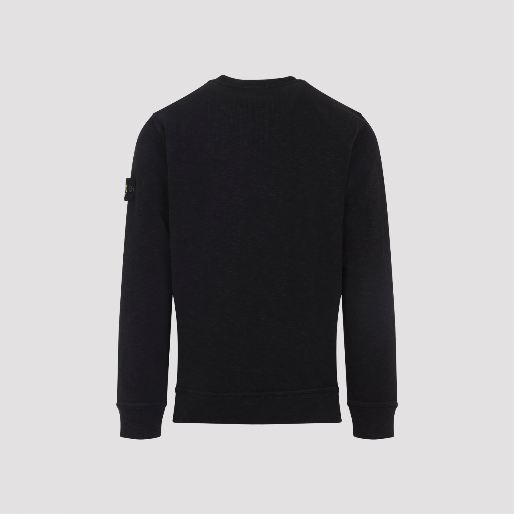 STONE ISLAND Logo Cotton Crewneck Sweatshirt
