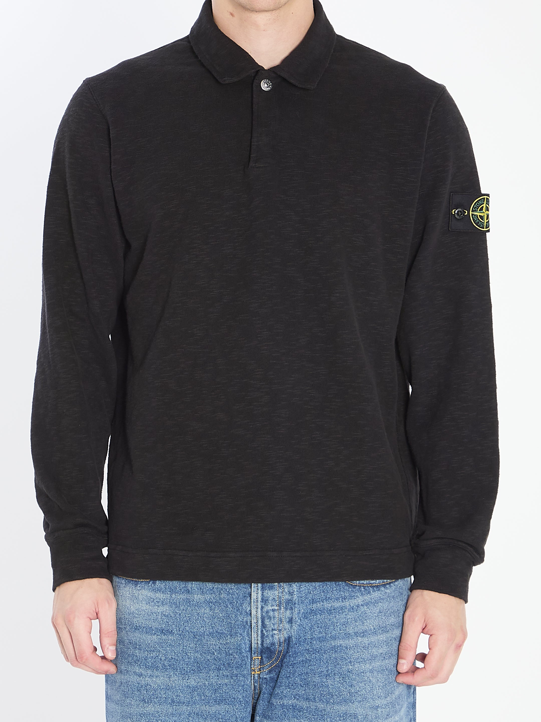 STONE ISLAND Long-Sleeve Polo Shirt - Regular Fit