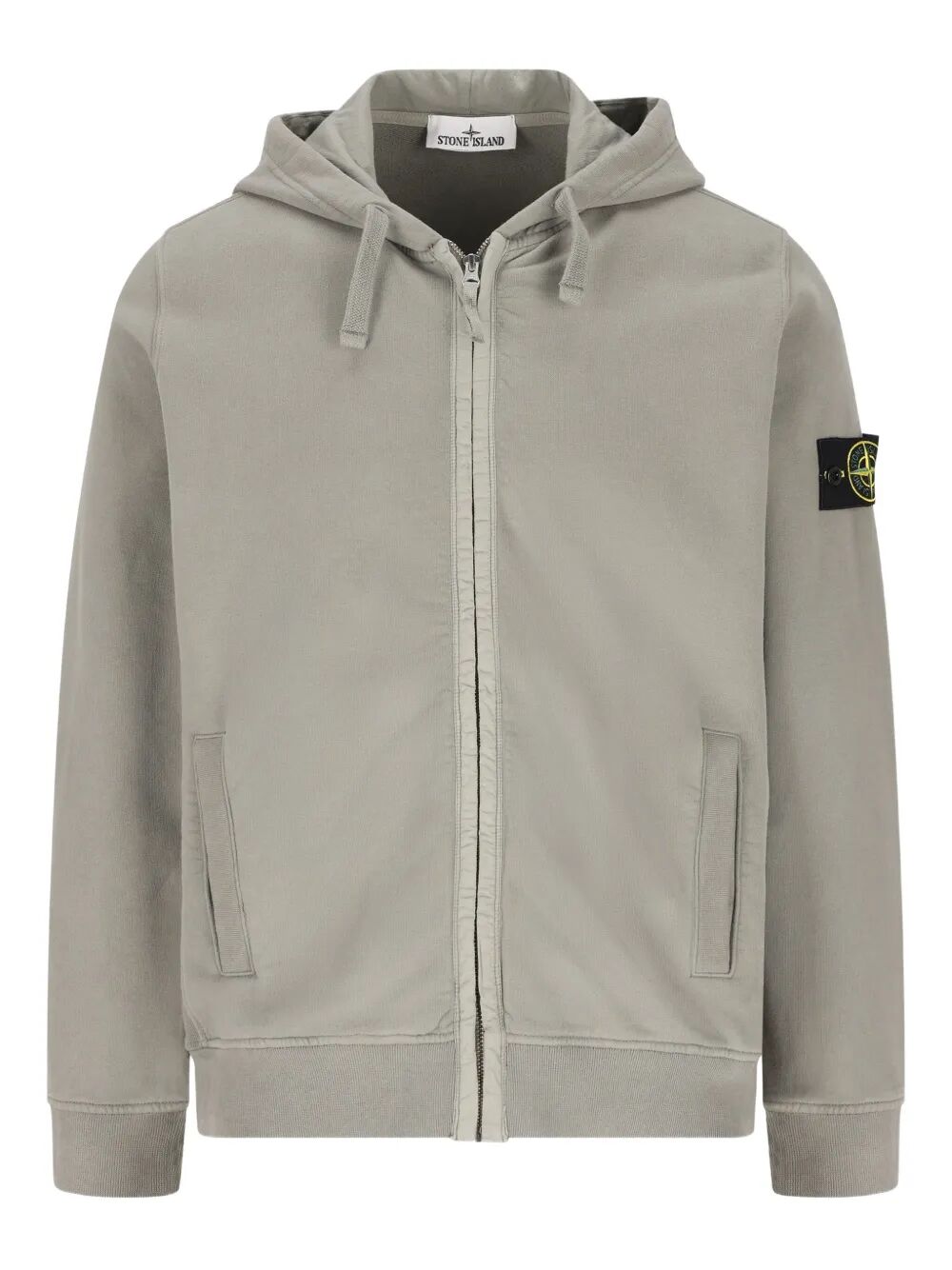 STONE ISLAND Brushed Organic Cotton Fleece Garment Dyed Hoodie Sweater - Men’s