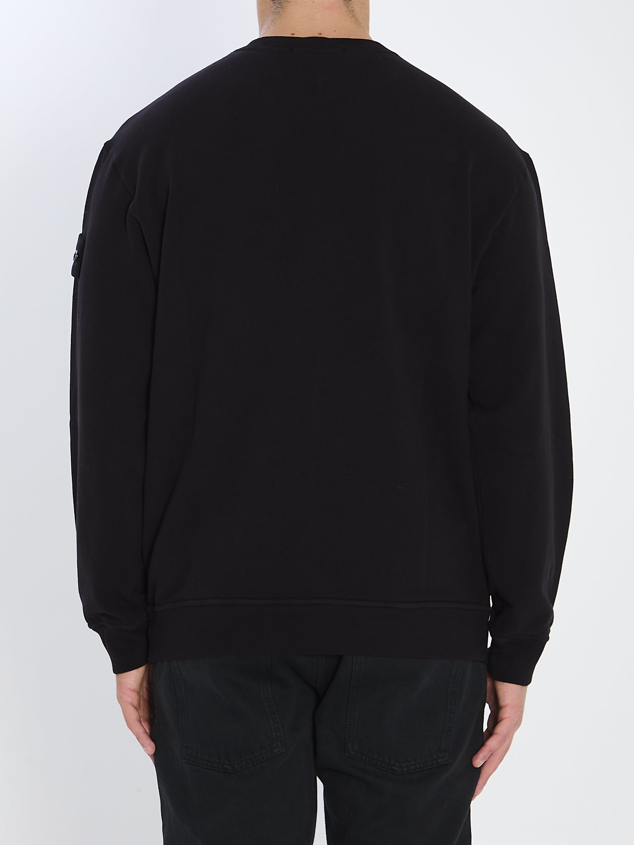 STONE ISLAND Comfort Fit Stretch Cotton Fleece Sweatshirt - L