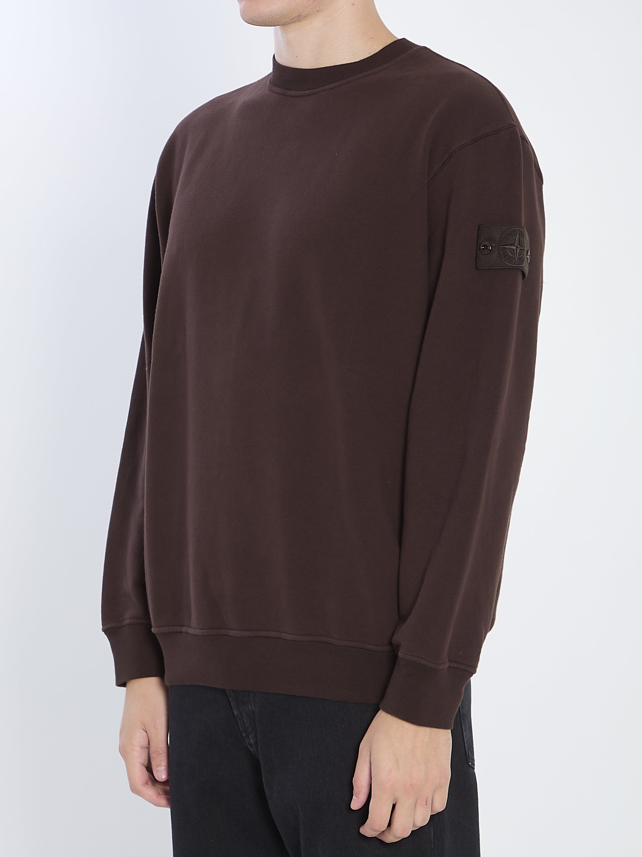 STONE ISLAND Comfort Fit Stretch Cotton Fleece Sweatshirt - Size XL