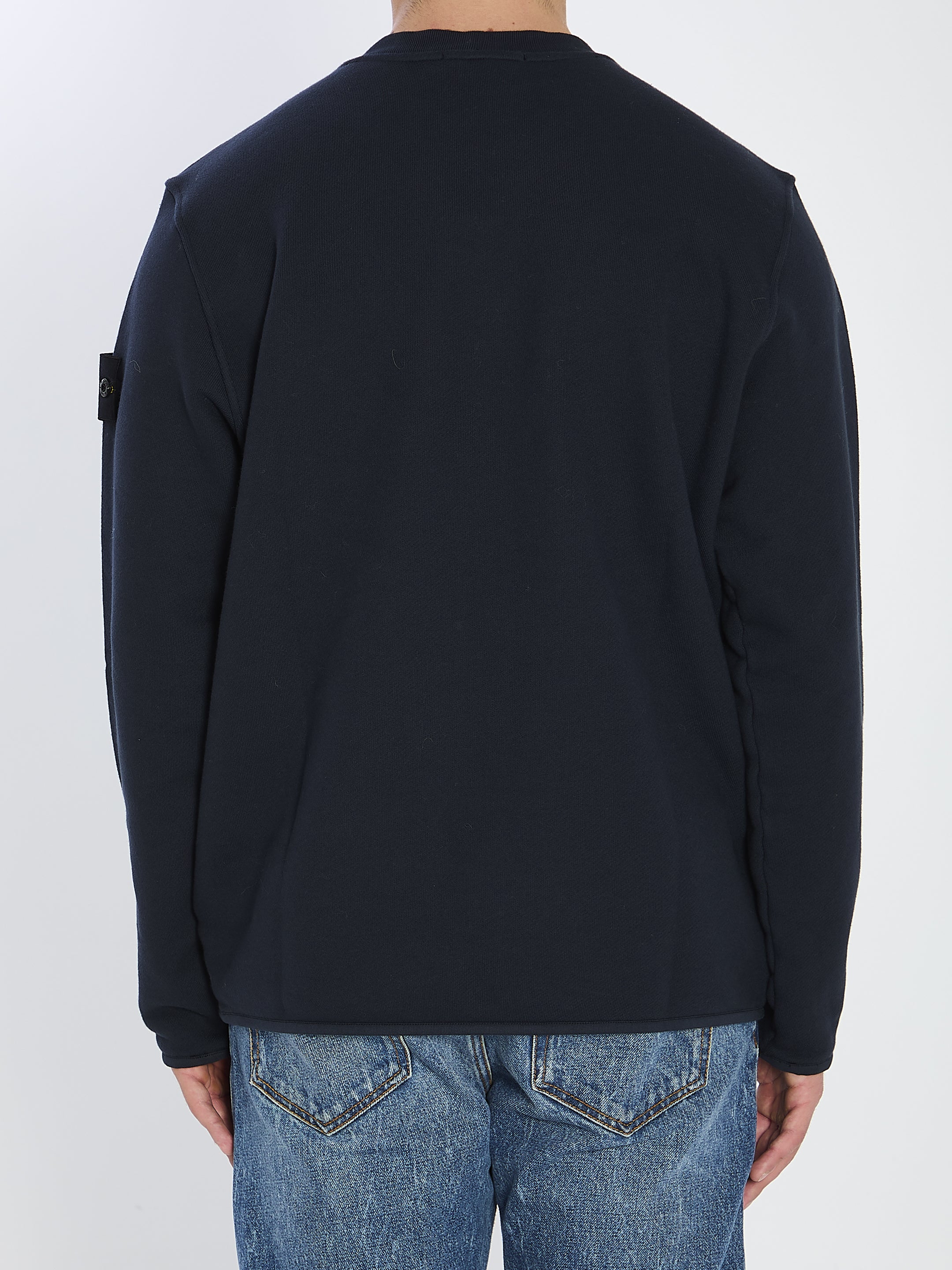 STONE ISLAND Heavyweight Cotton Crewneck Sweatshirt - Slightly Oversized Fit