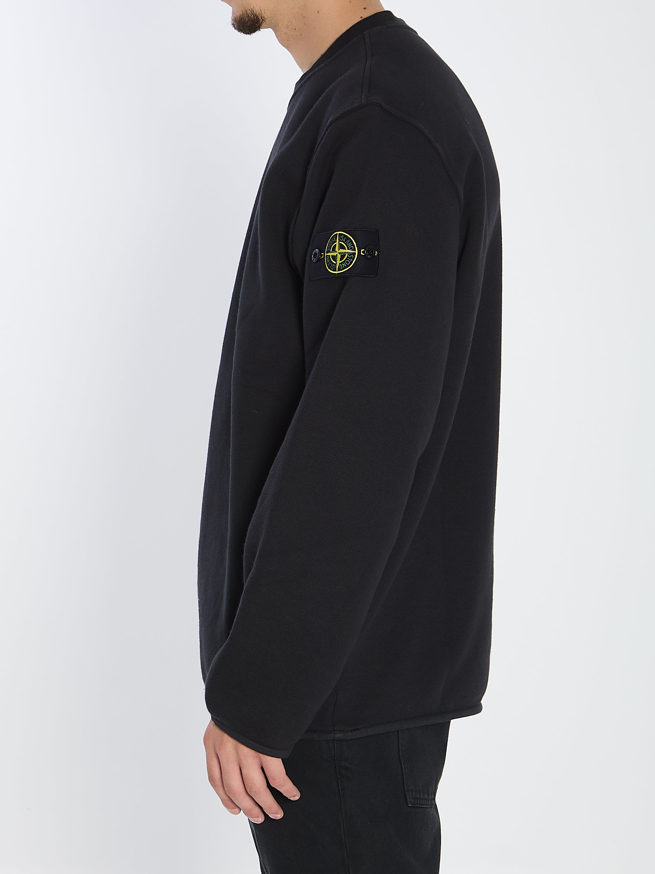 STONE ISLAND Heavyweight Cotton Crewneck Sweatshirt - Slightly Oversized Fit (L)