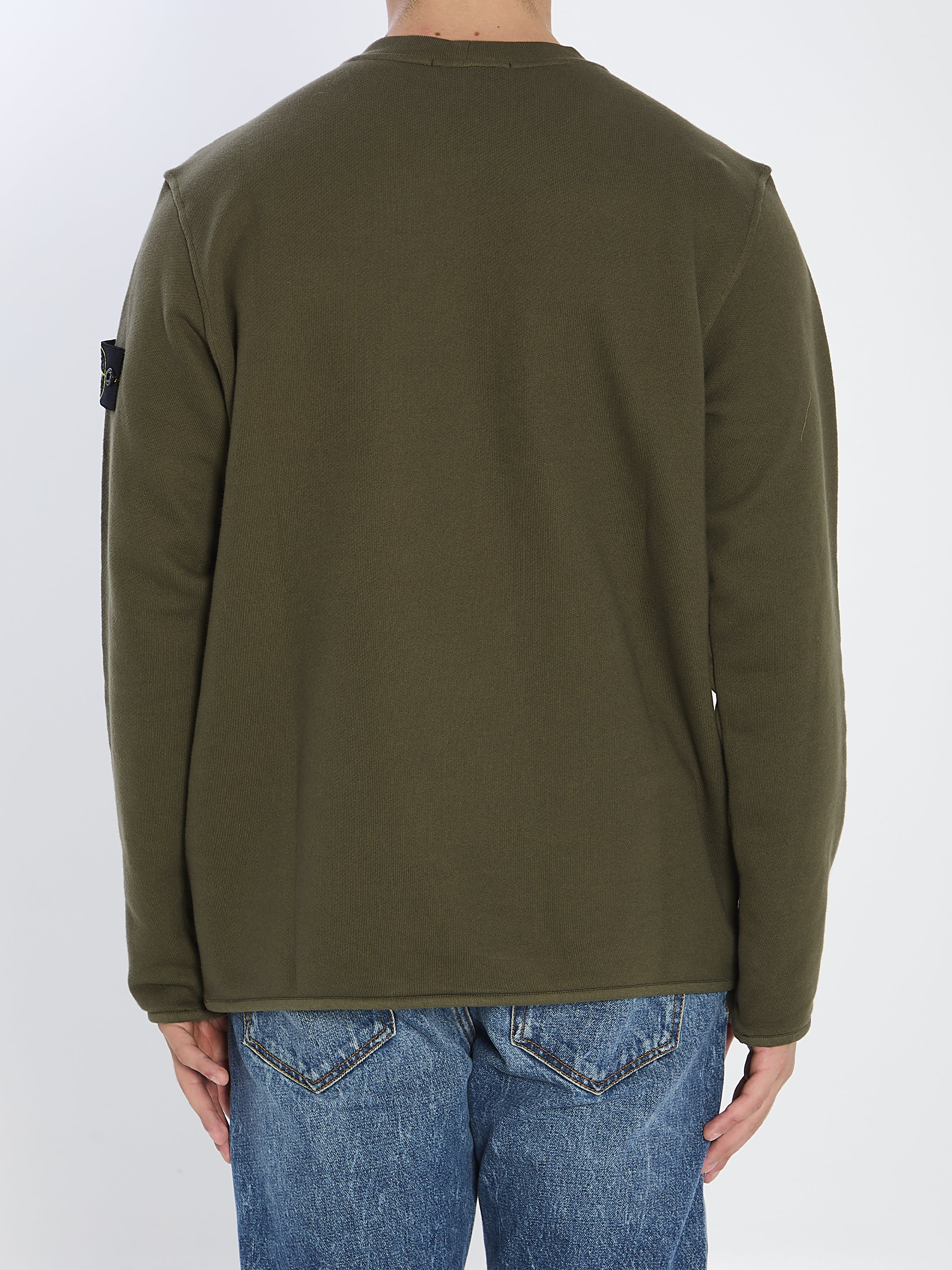STONE ISLAND Heavyweight Cotton Crewneck Sweatshirt - Slightly Oversized Fit