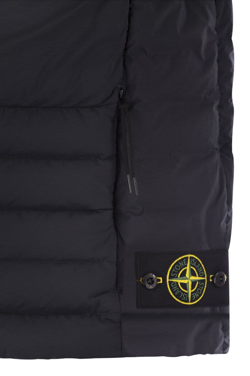 STONE ISLAND Down Vest with Seamless Channels and Drip Protection