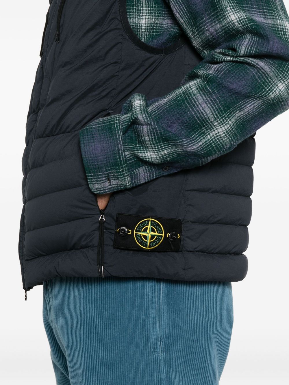 STONE ISLAND Quilted Nylon Down Vest for Men - High Neck, Sleeveless