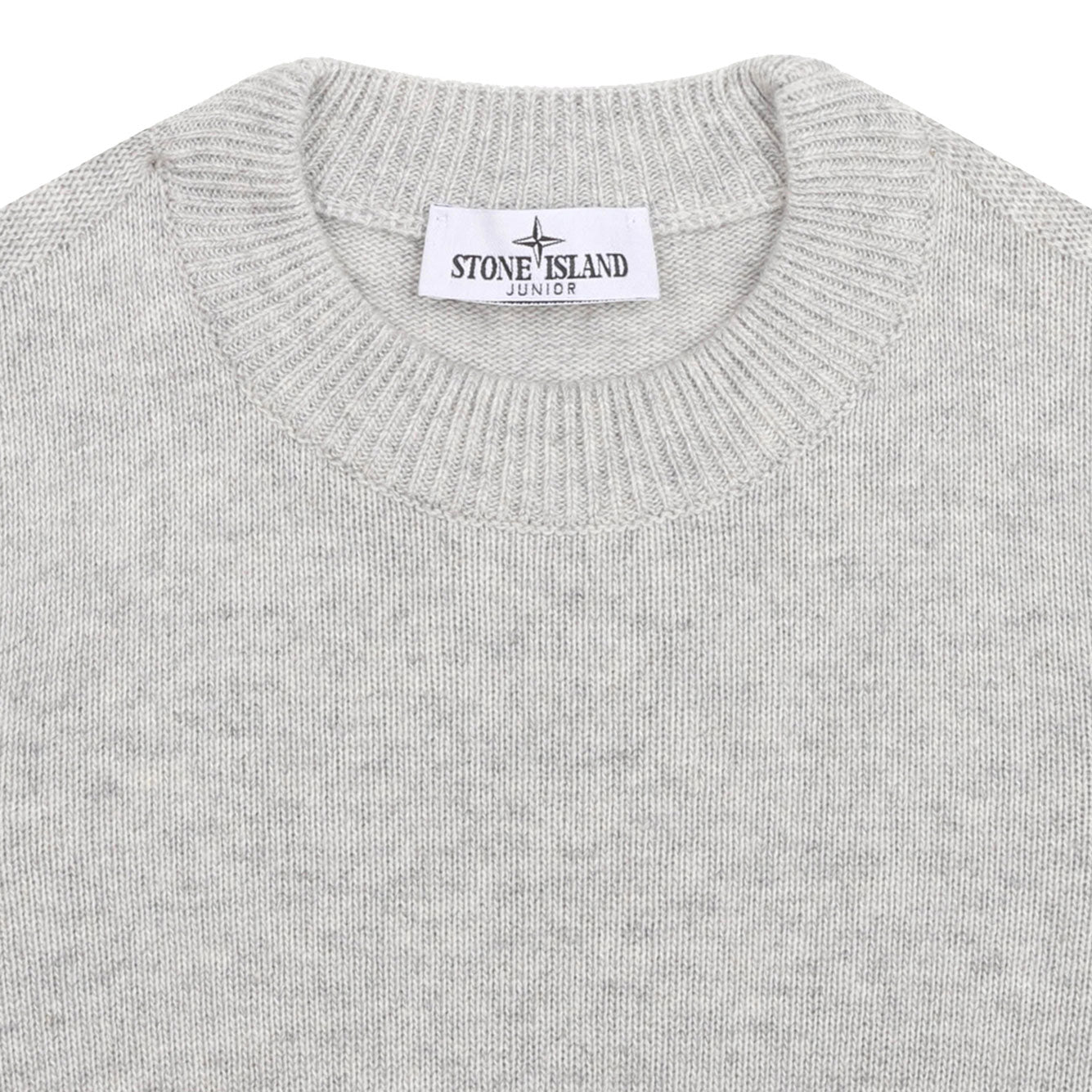STONE ISLAND Melange Grey Wool Cashmere Sweater for Boys - Winter 2025