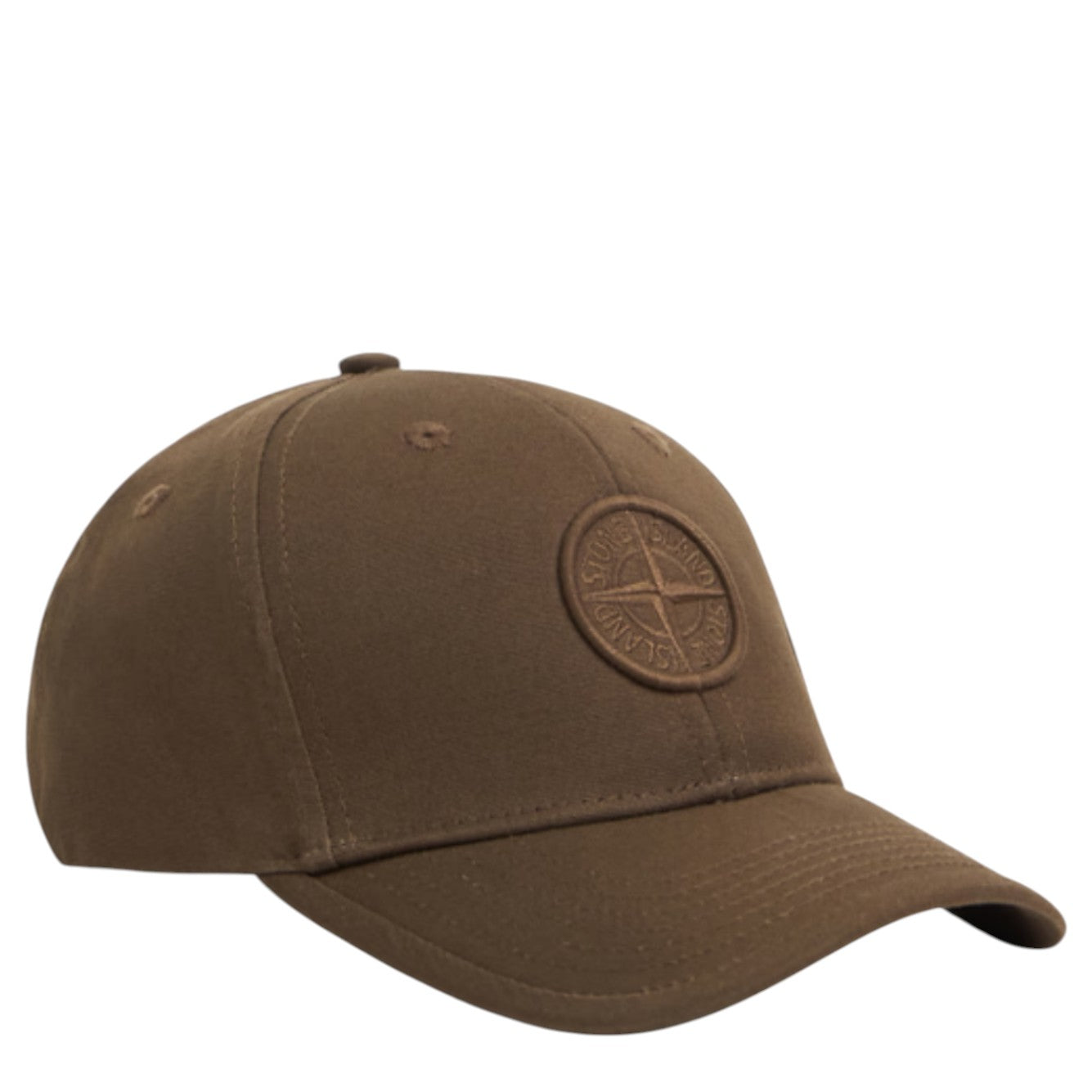 STONE ISLAND Military Green Cotton Mini Hat for Boys