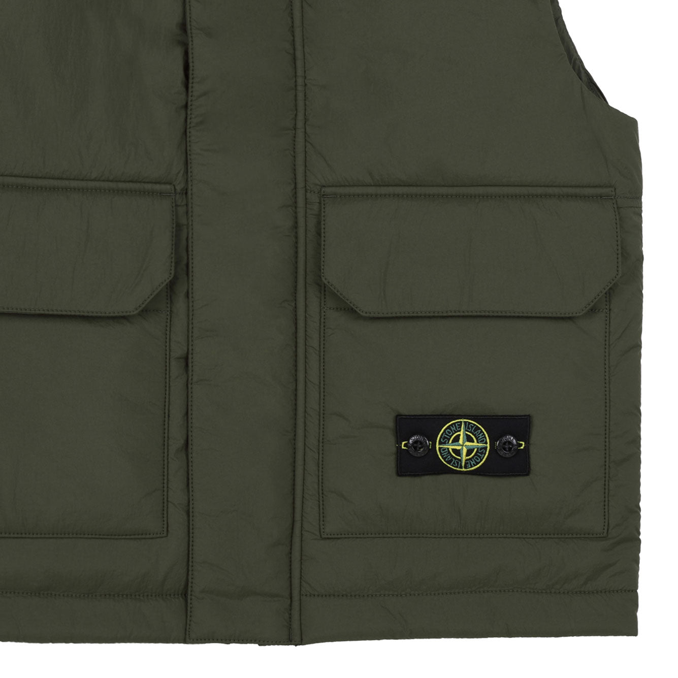 STONE ISLAND Military Green Polyamide Jacket for Boys