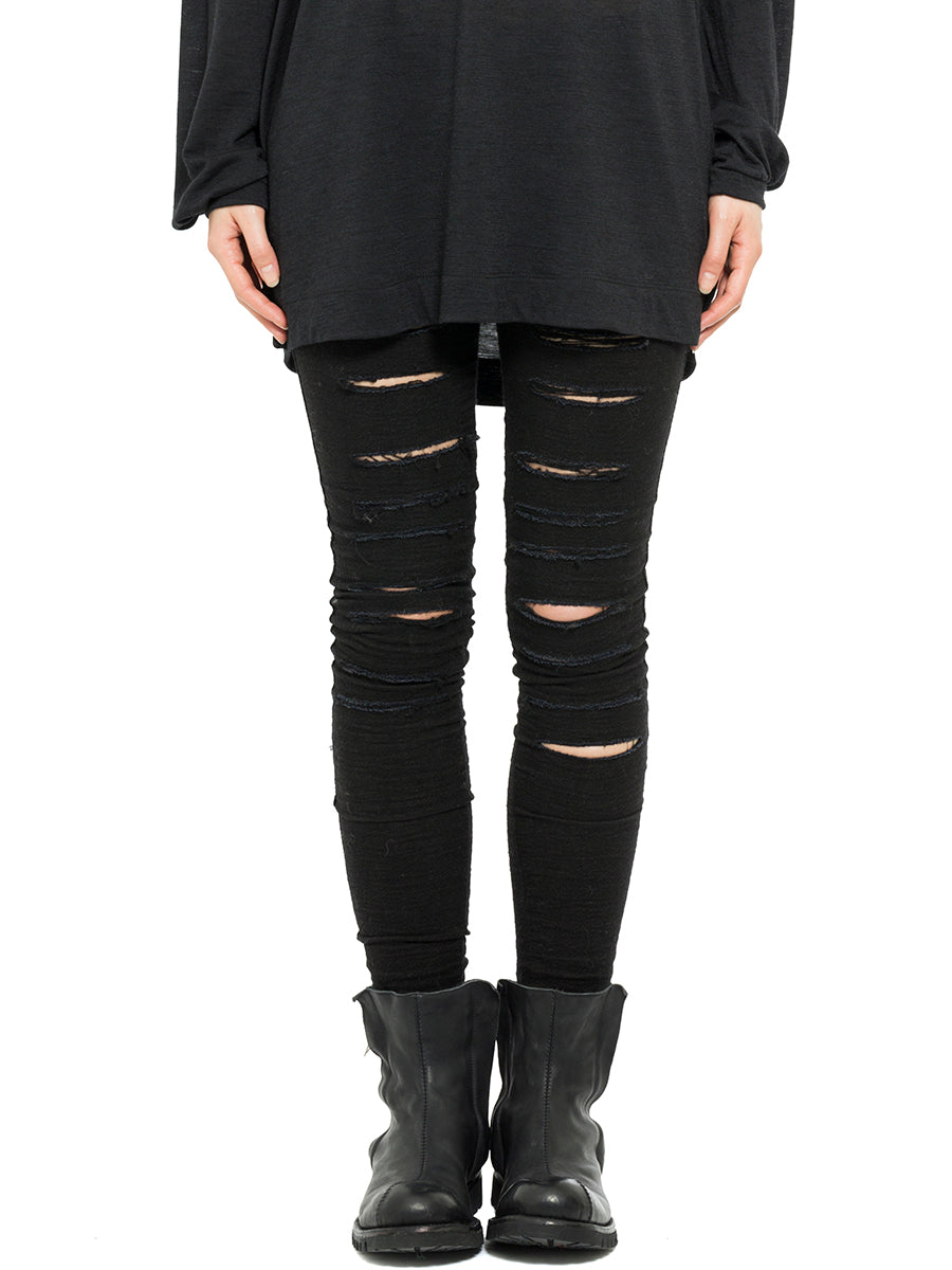 10SEI0OTTO Elasticized Women's Pants with Frontal Tears - Size S