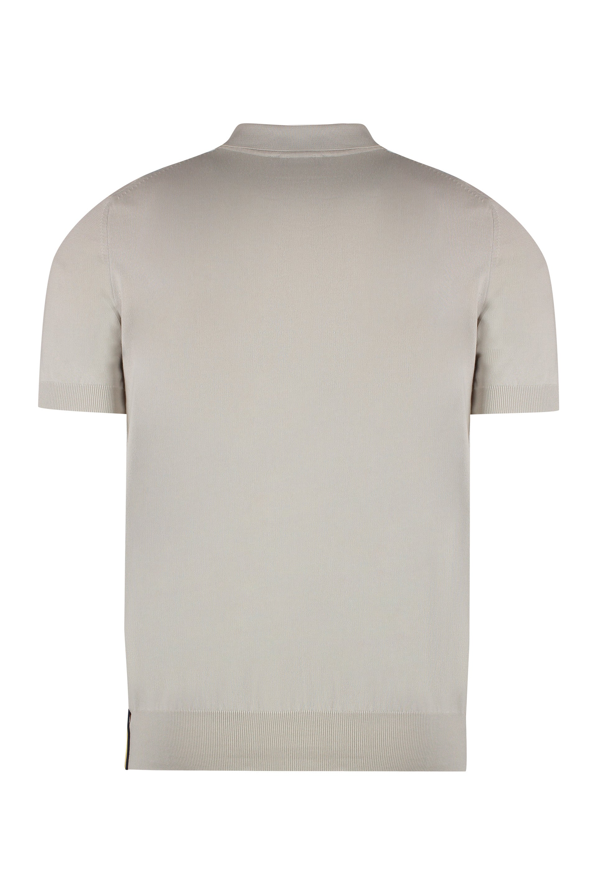 K-WAY Classic Ribbed Knit Cotton Polo Shirt