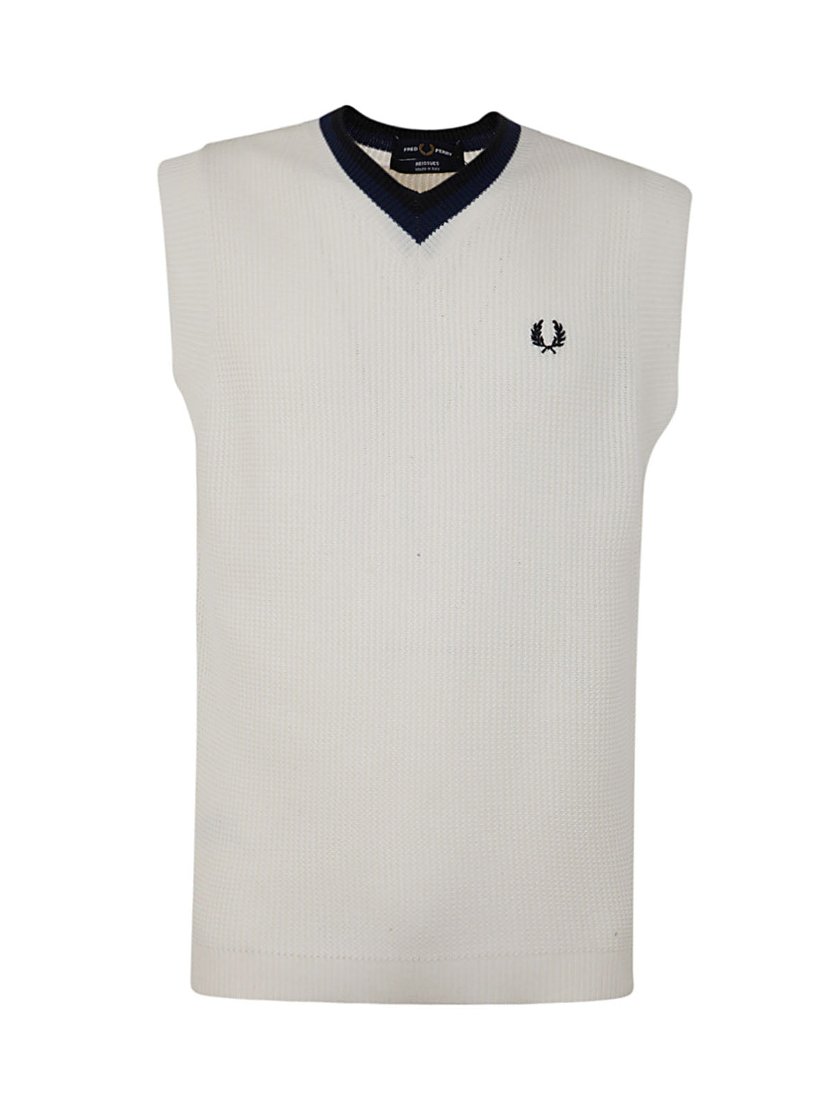 FRED PERRY V-Neck Knit Tank Top for Men