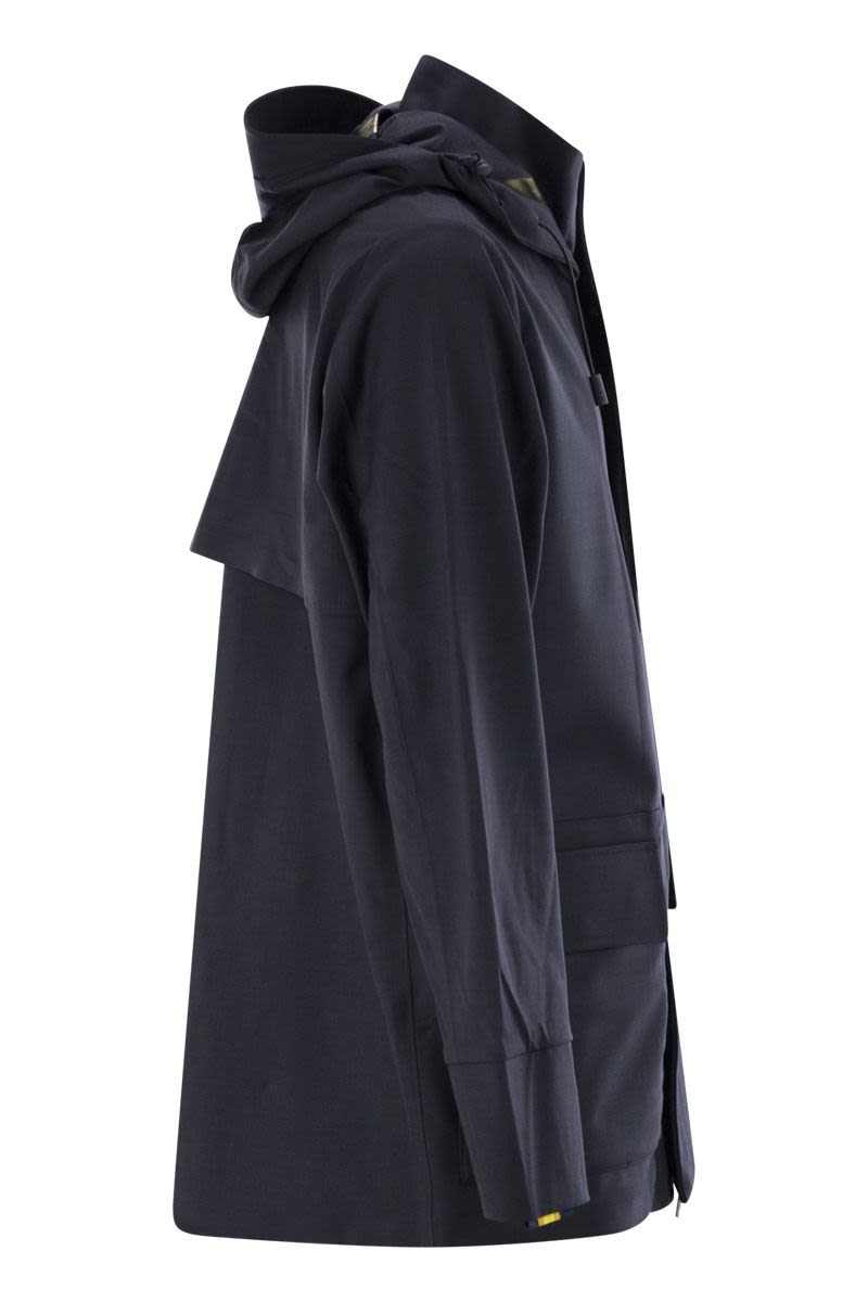 K-WAY Mid-Length Hooded Jacket for Men