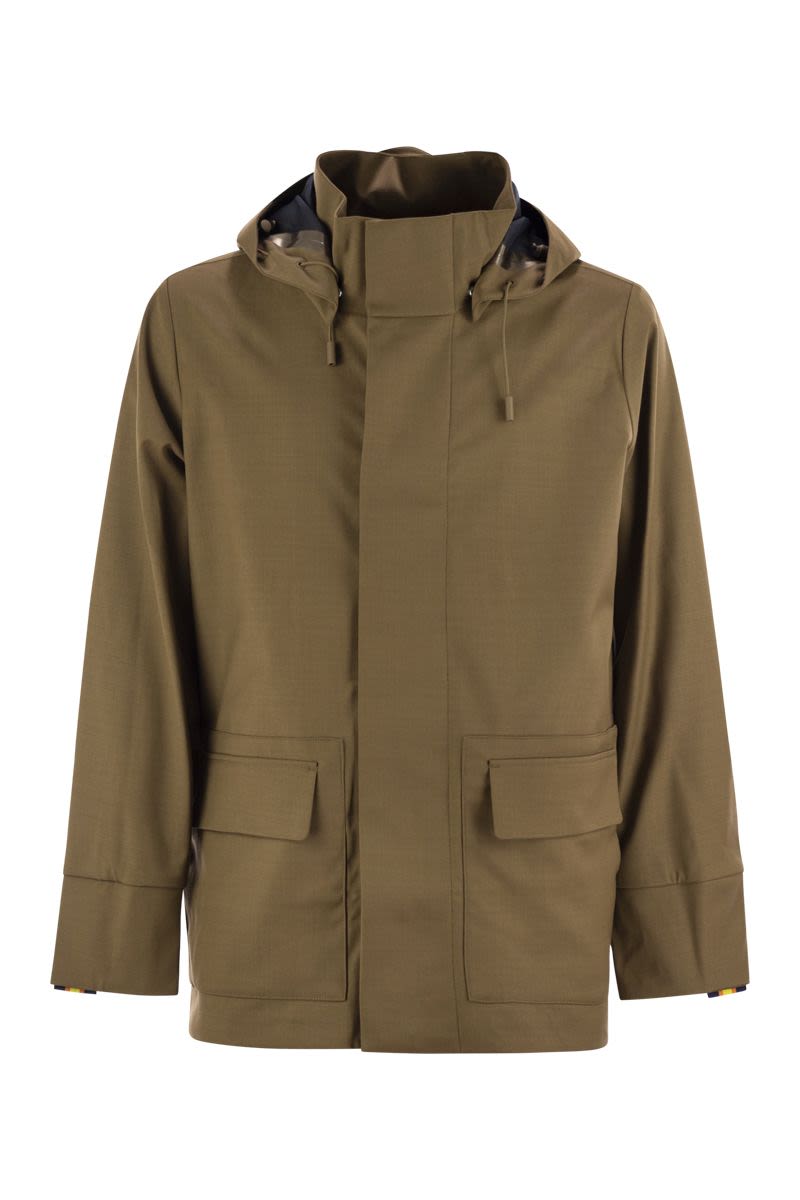 K-WAY Mid-Length Hooded Jacket for Men