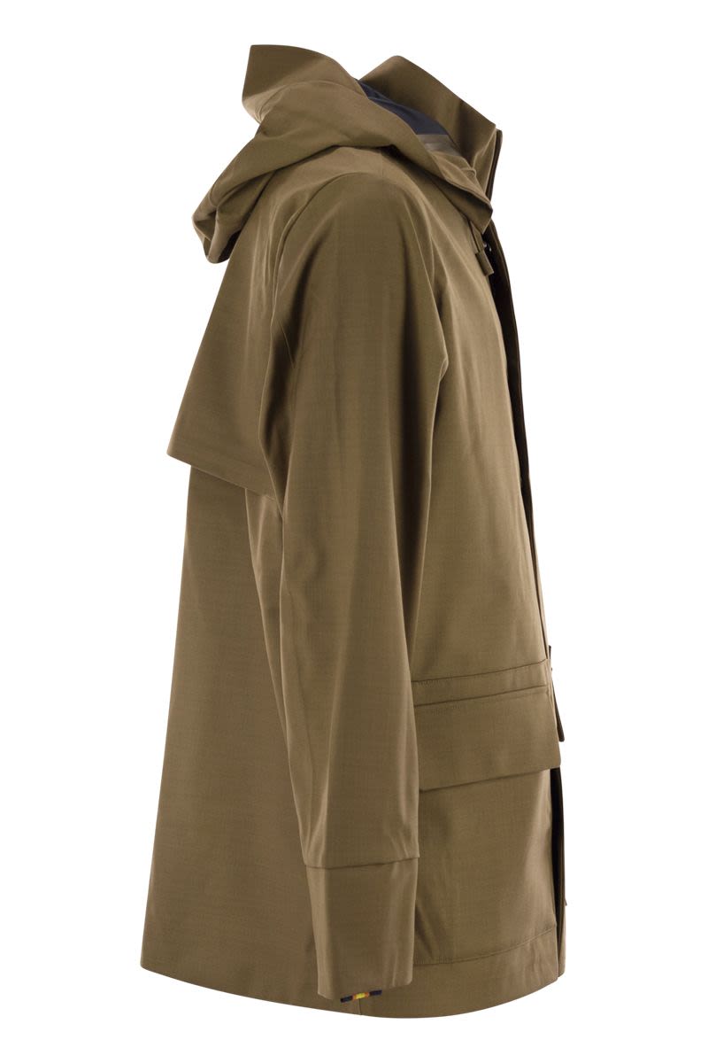 K-WAY Mid-Length Hooded Jacket for Men