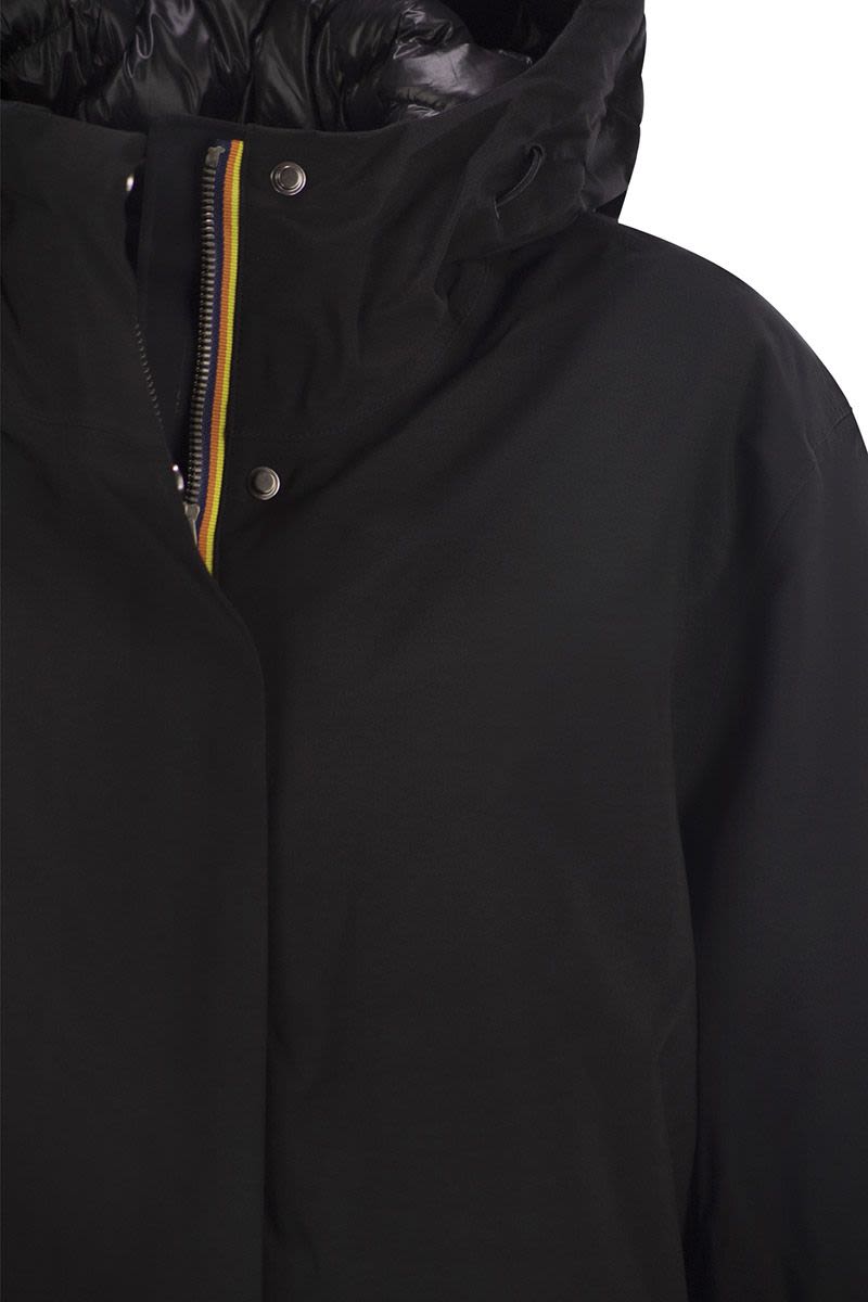 K-WAY Women's Three-Quarter Length Hooded Jacket