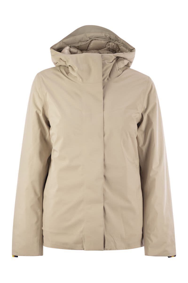 K-WAY Mid-Length Women's Hooded Padded Jacket