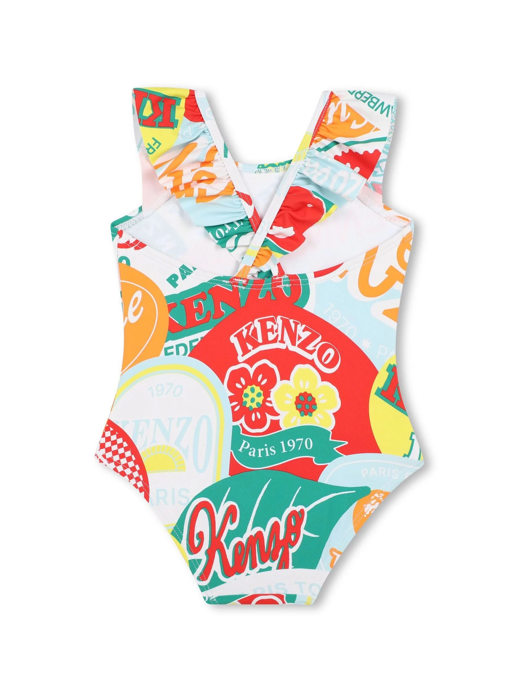 KENZO KIDS Girls' Ruffled One-Piece Swimsuit