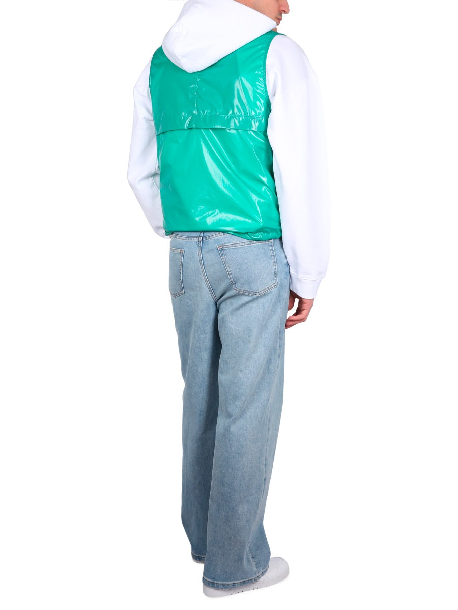 K-WAY Unisex V-Neck Zipper Closure Vest