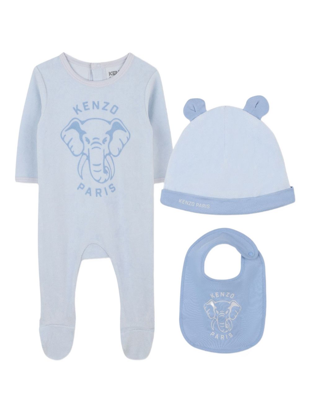KENZO KIDS Mini Elephant Print Babygrow Set