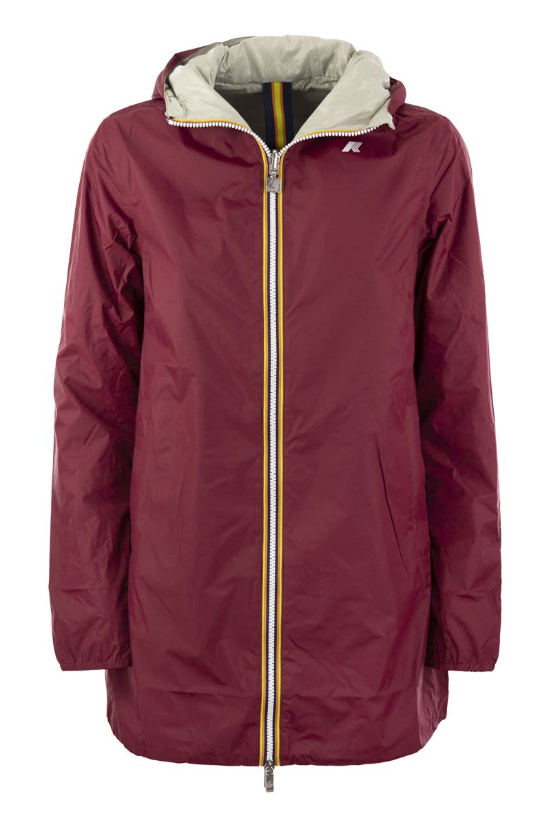 K-WAY Reversible Mid-Length Women's Hooded Jacket