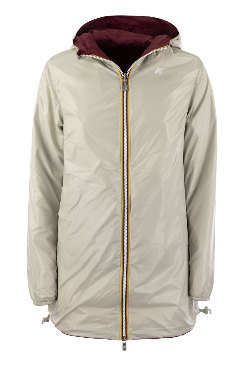 K-WAY Reversible Mid-Length Women's Hooded Jacket
