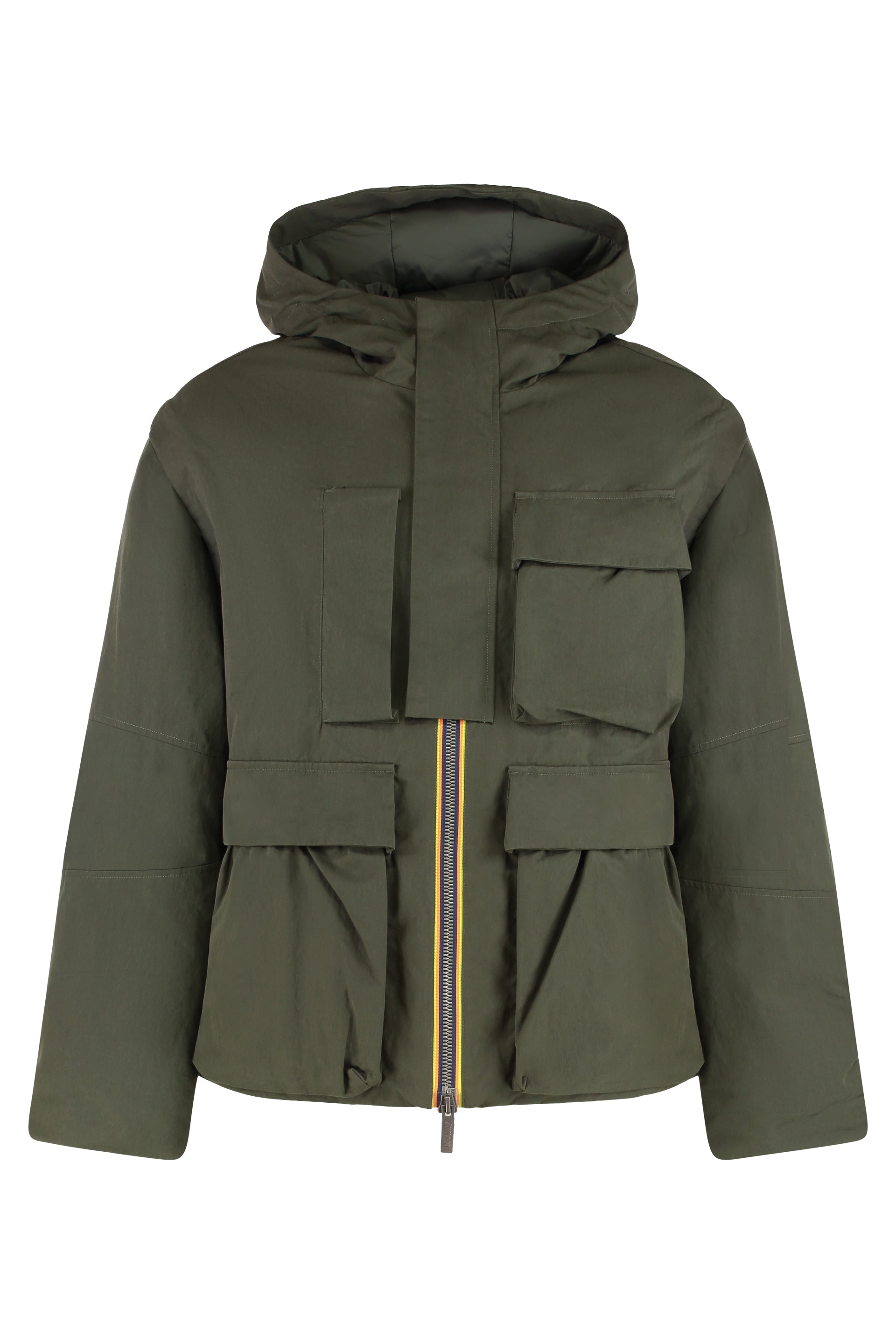K-WAY Adjustable Hooded Padded Parka Jacket for Men