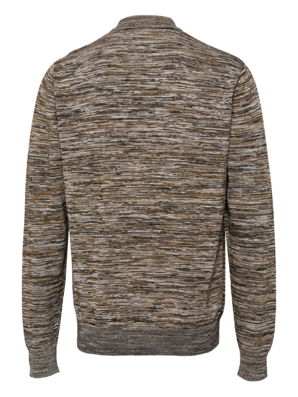 FRED PERRY Space Dye Knit Long Sleeve Shirt for Men