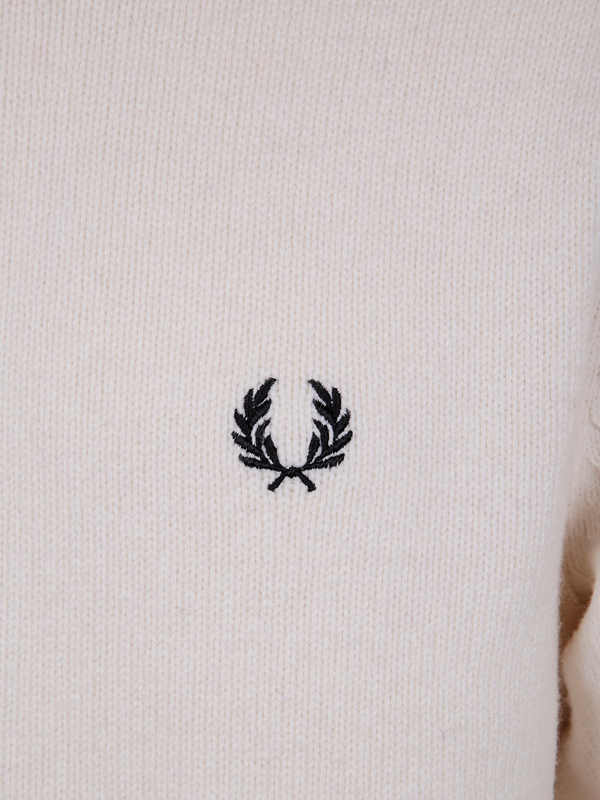 FRED PERRY Chunky Rib Zip Through Cardigan for Men