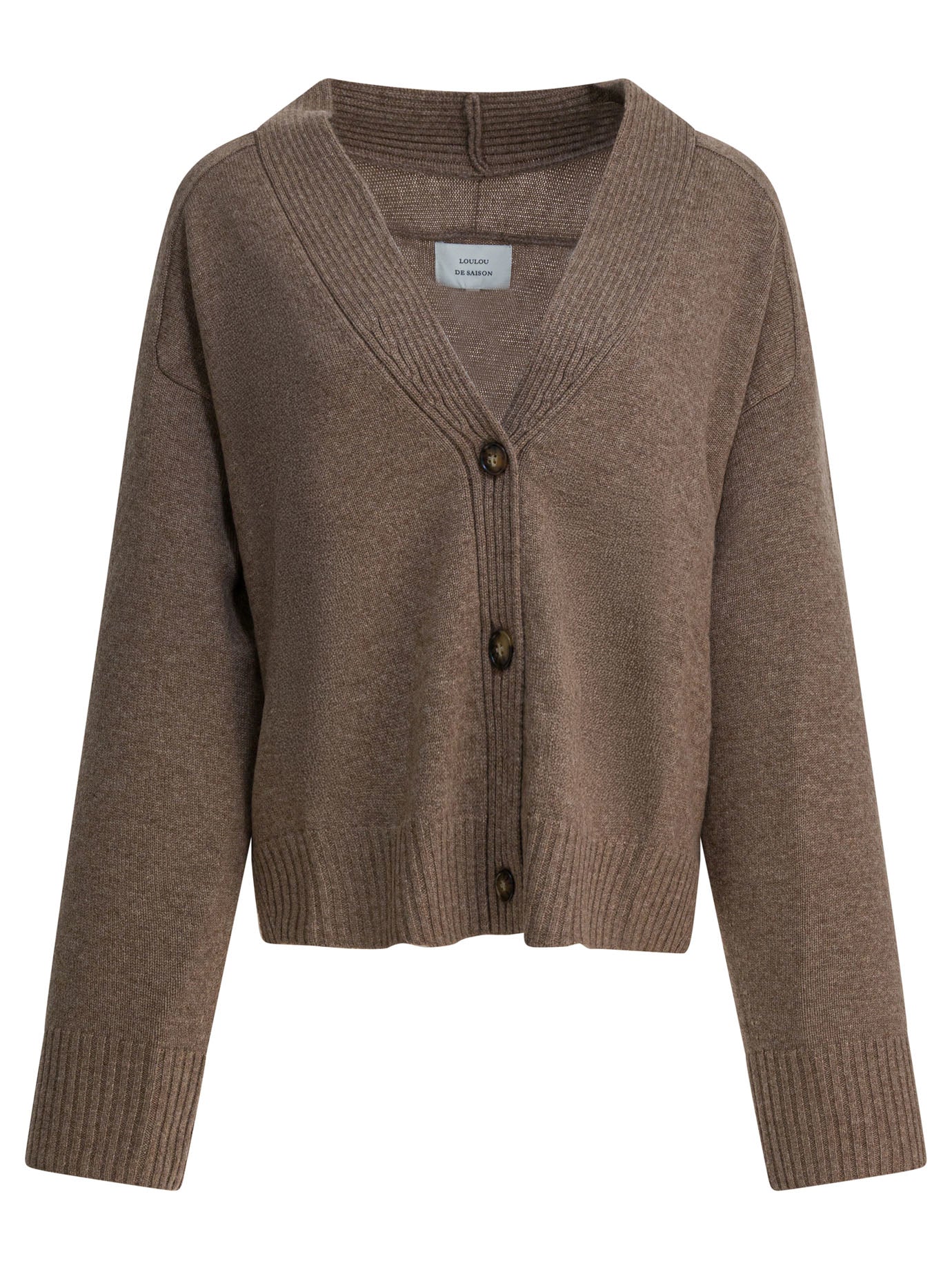LOULOU DE SAISON Kaia Cashmere Cardigan - Regular Fit, Long Sleeves