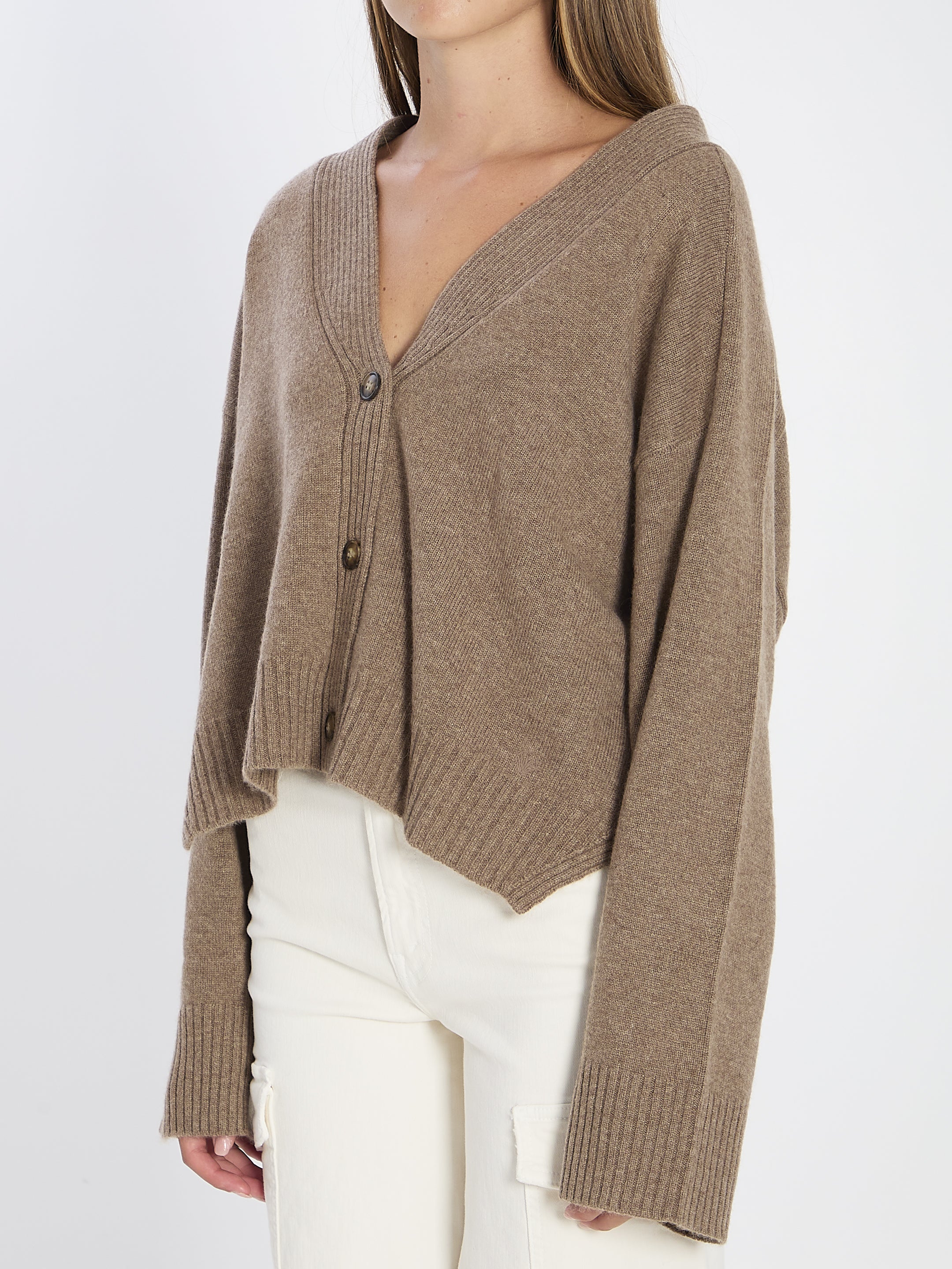 LOULOU DE SAISON Kaia Cashmere Cardigan - Relaxed Fit