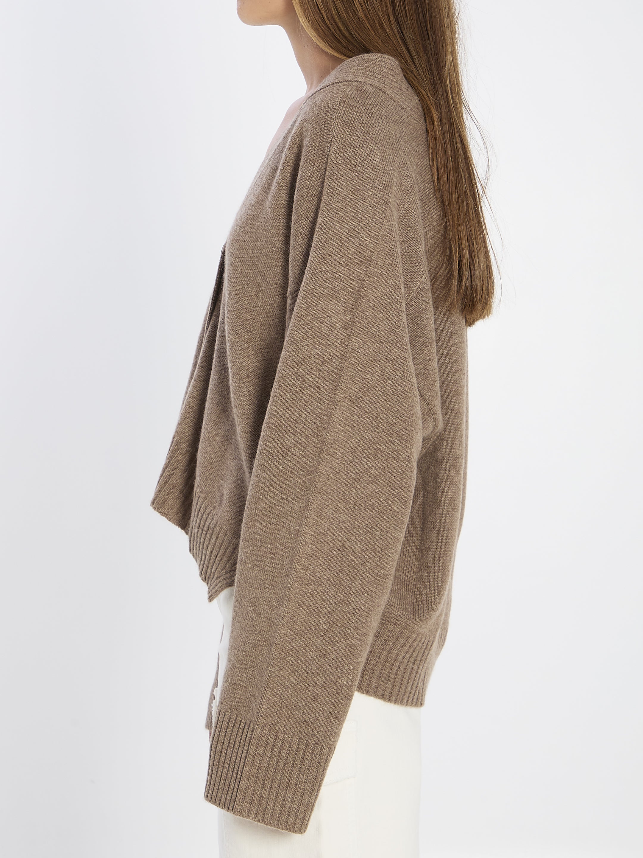 LOULOU DE SAISON Kaia Cashmere Cardigan - Relaxed Fit