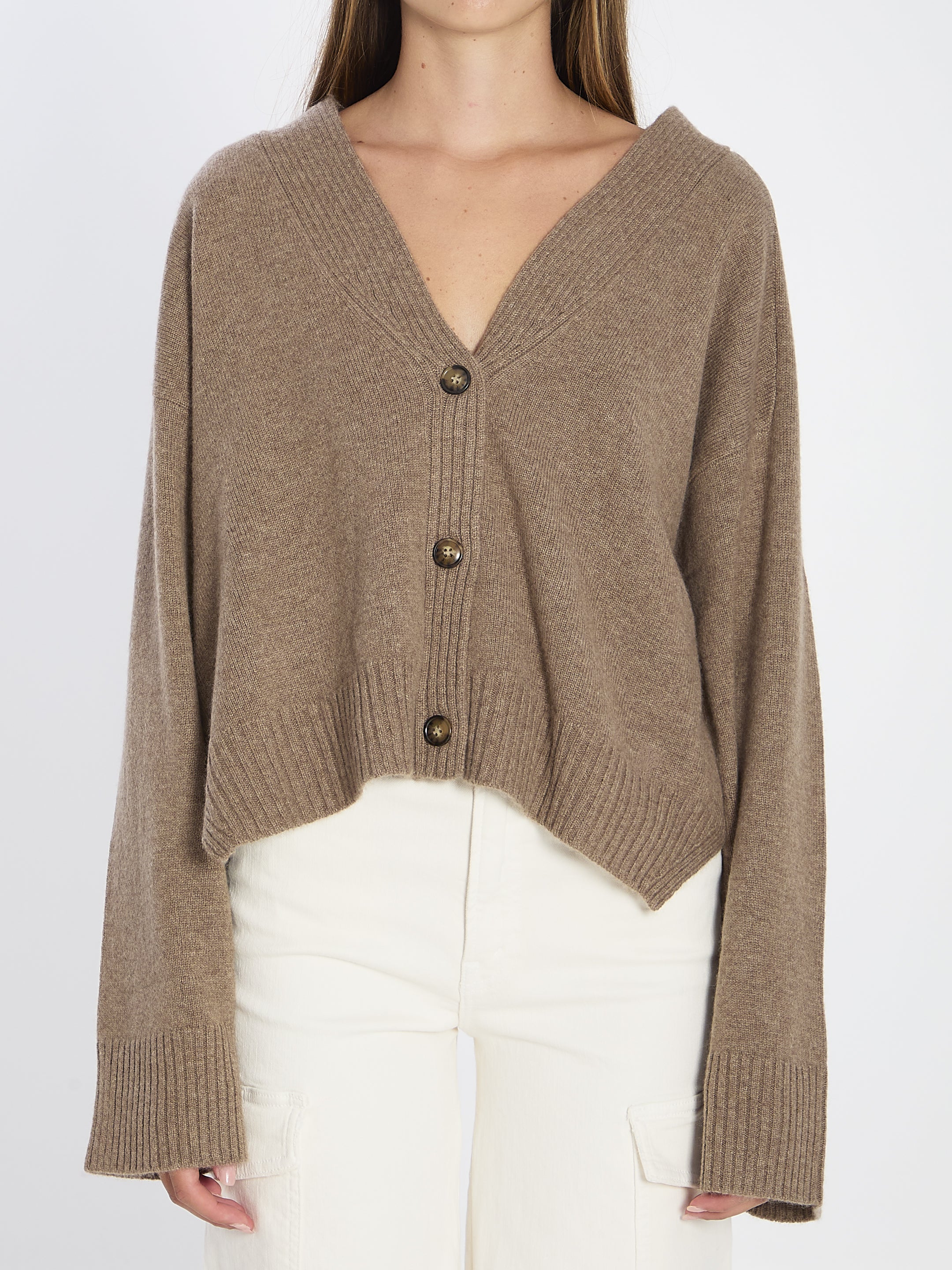 LOULOU DE SAISON Kaia Cashmere Cardigan - Relaxed Fit
