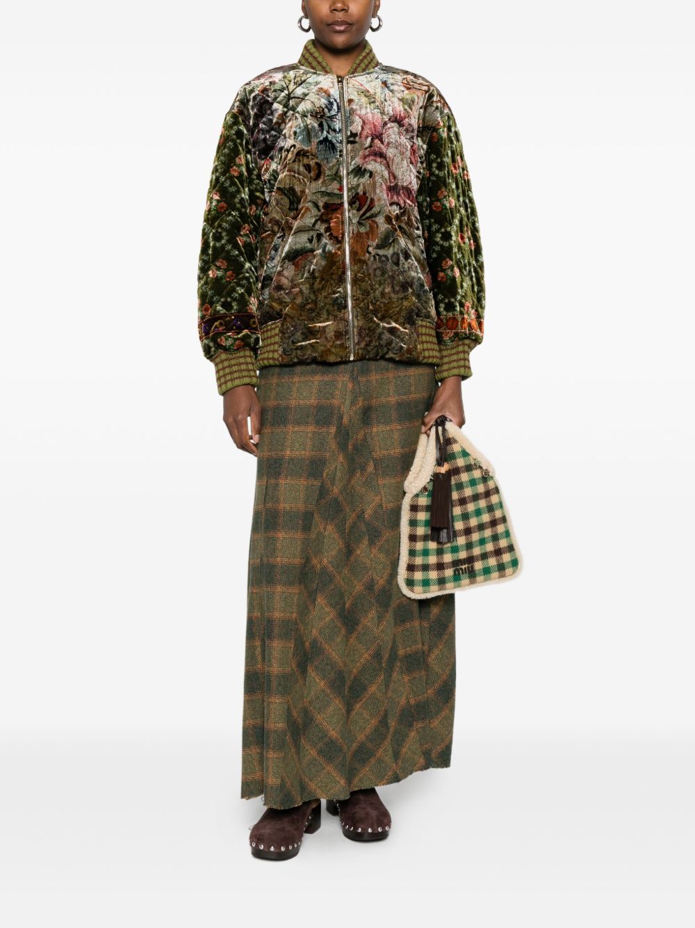 PIERRE LOUIS MASCIA Printed Silk Blend Bomber Jacket for Women