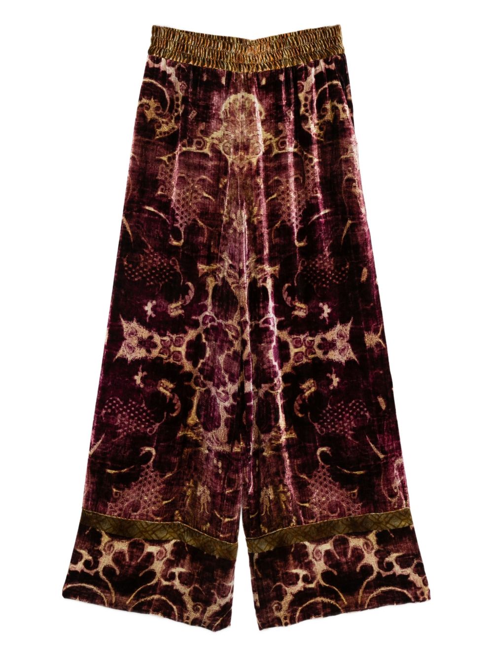 PIERRE LOUIS MASCIA Velvet Wide-Leg Trousers