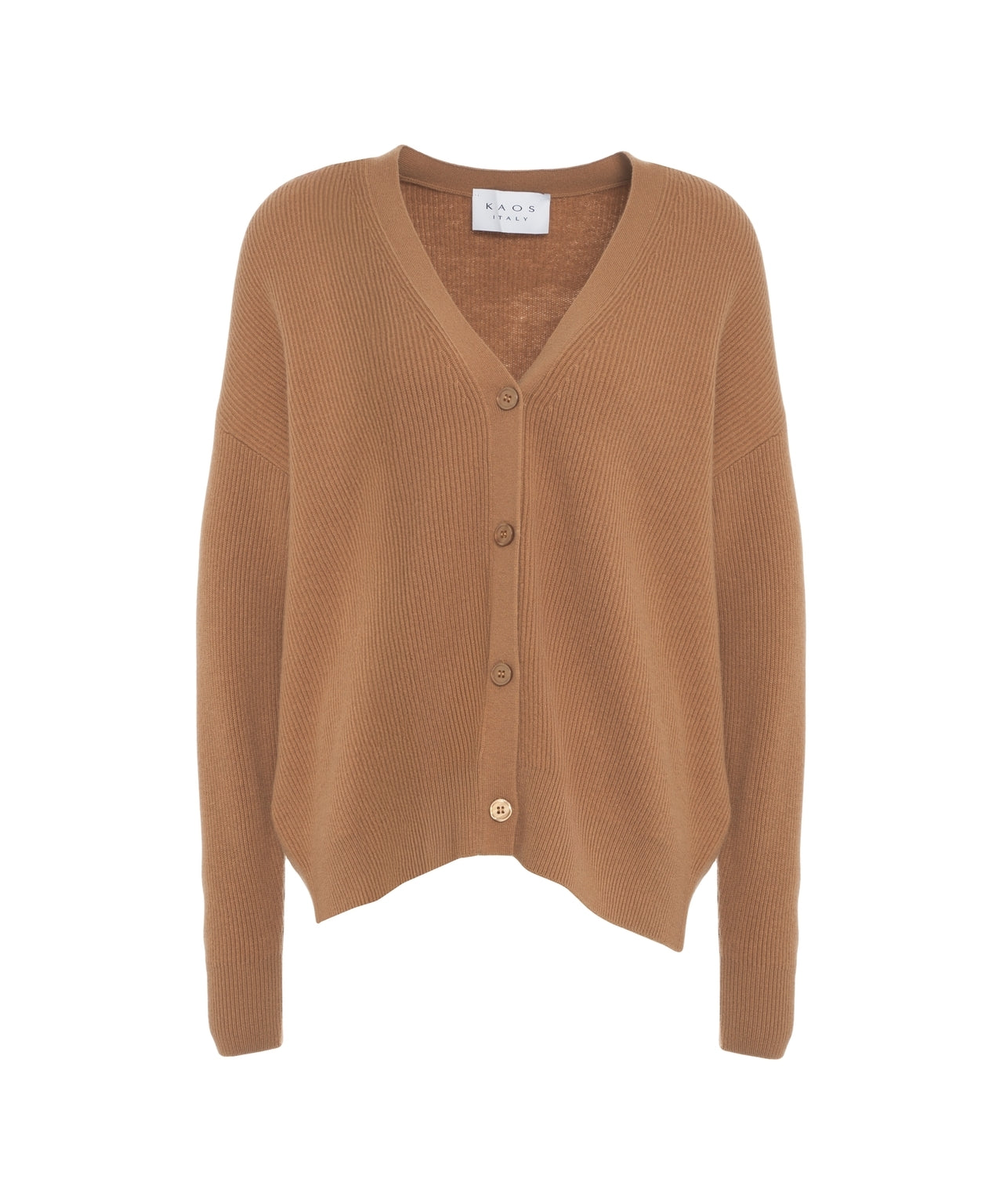 KAOS Luxurious Wool Cardigan - Women's V-Neck, Button Closure