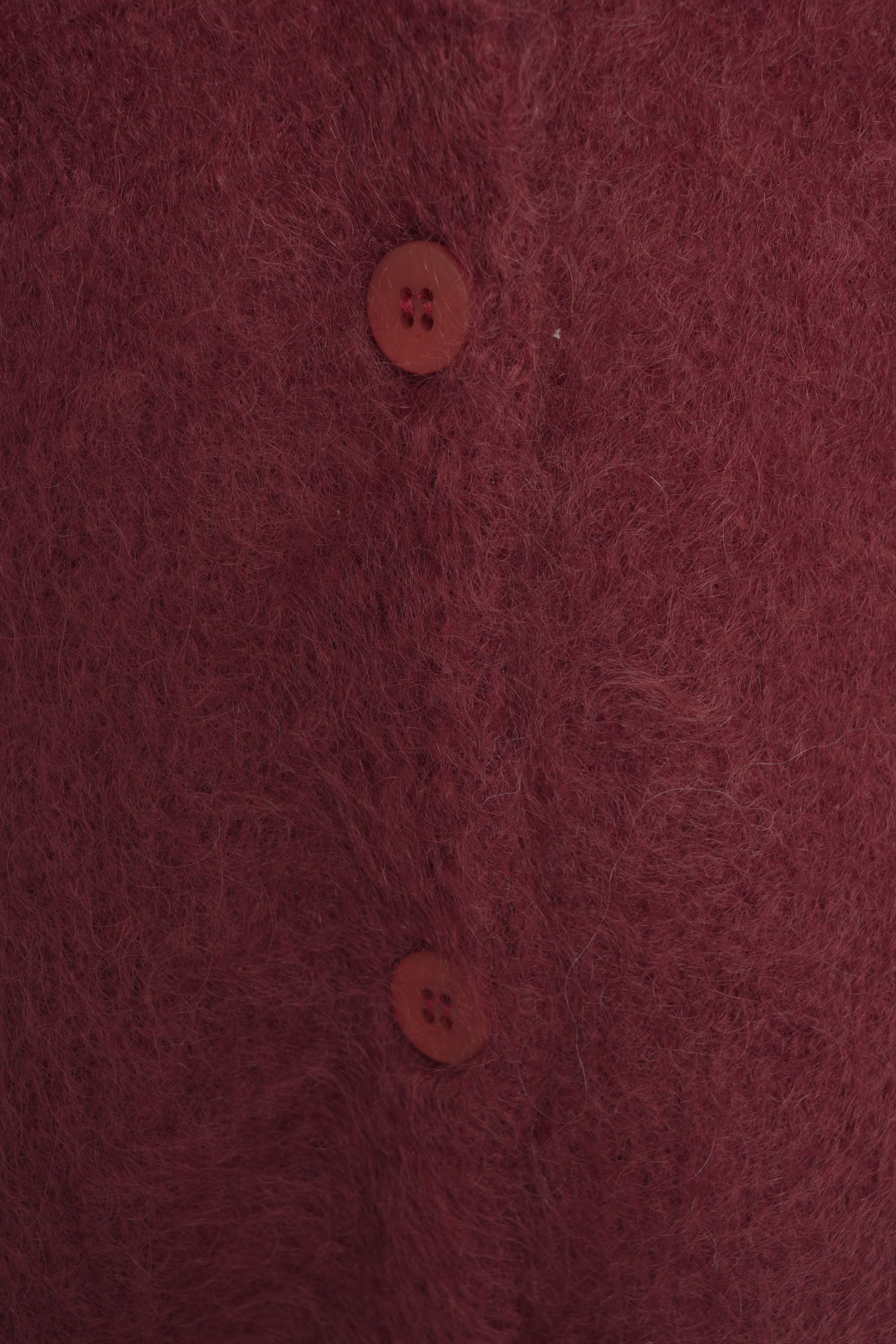 KAOS Oversized Mohair Cardigan with V-Neck - Women’s Fashion