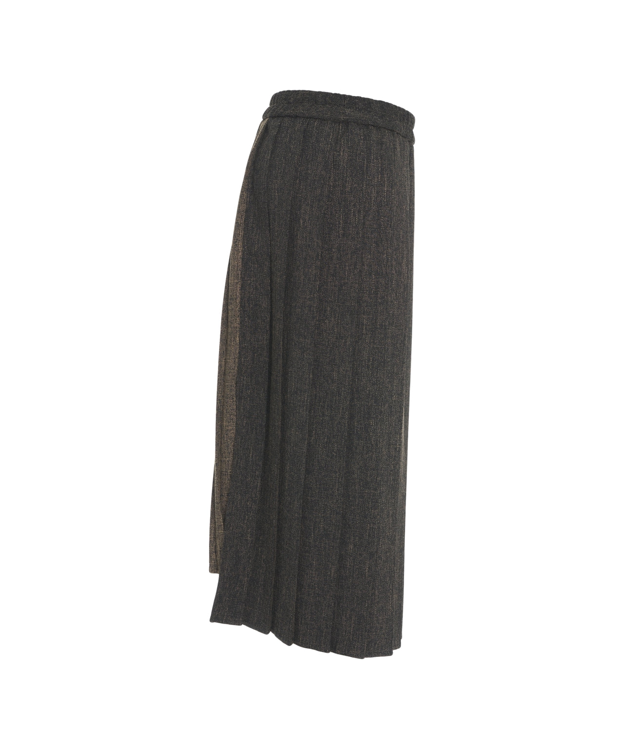 KAOS Women's Asymmetrical Midi Skirt with Modern Pleats