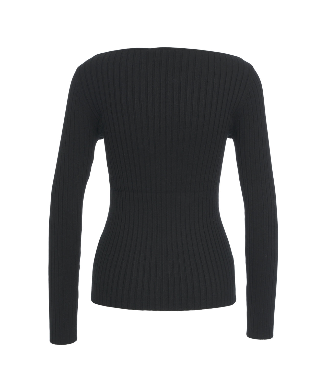 KAOS Cut-Out Knit Sweater with Refined Ribbed Design