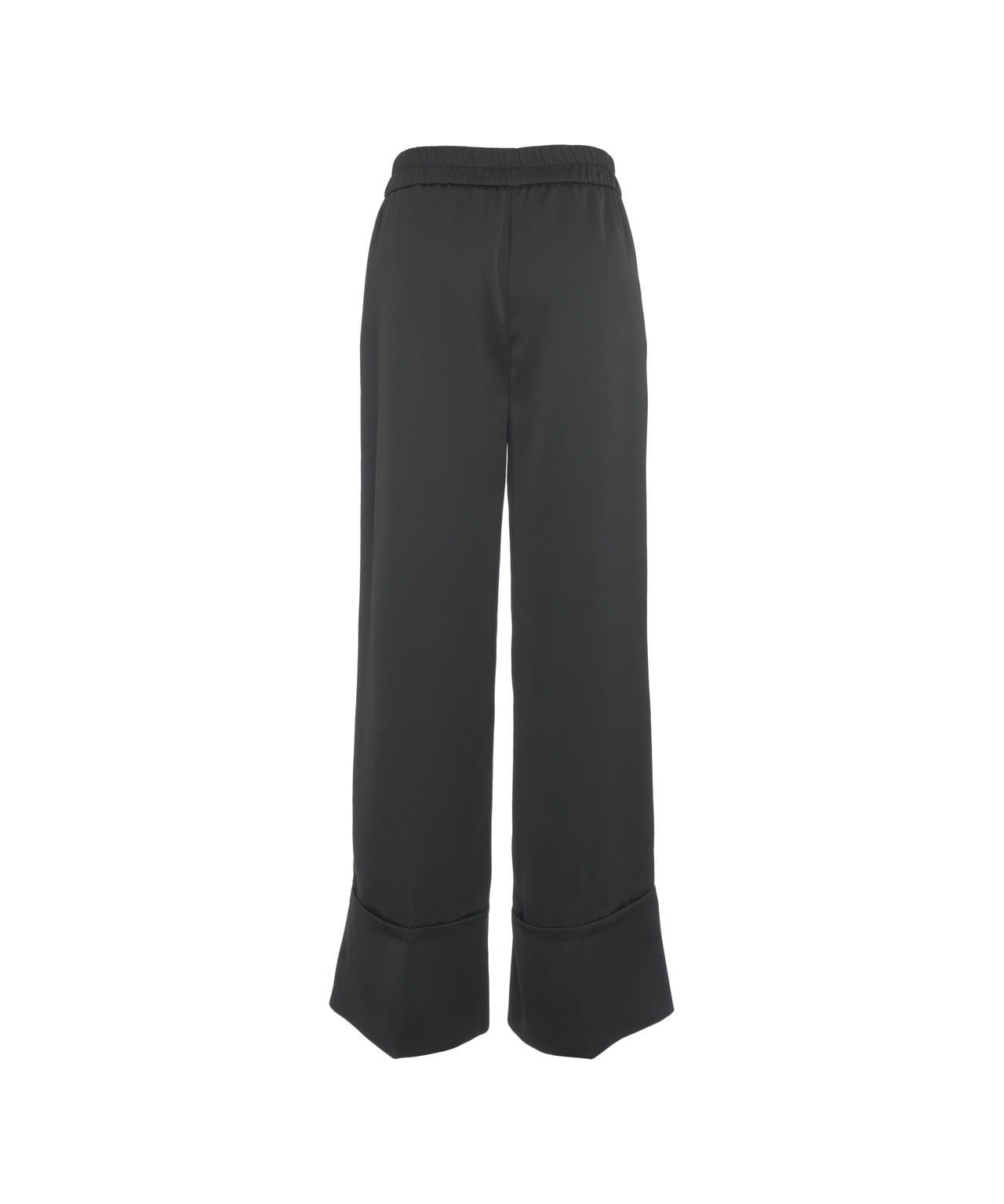 KAOS Wide-Leg Trousers with Cuffed Hem