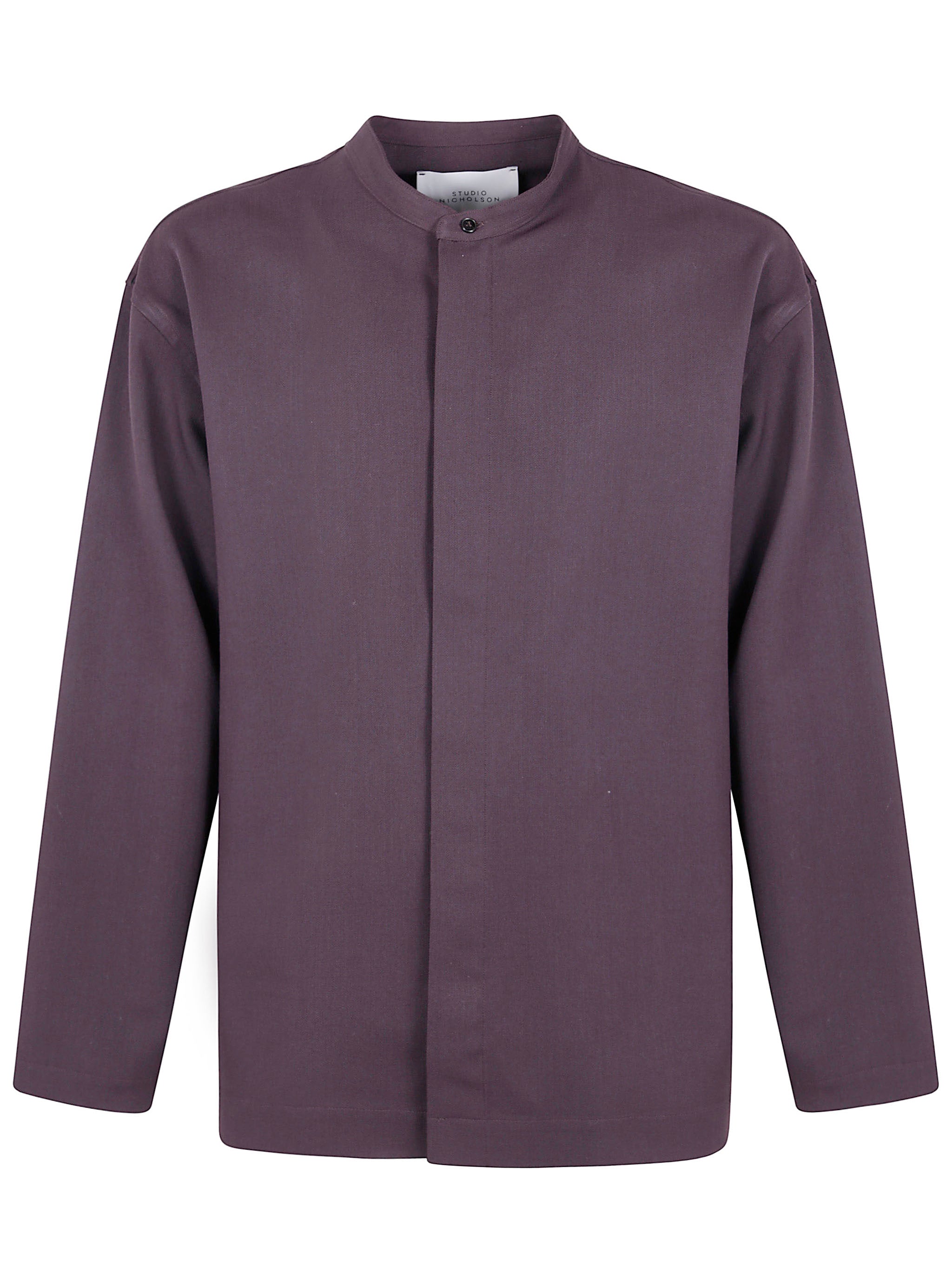 STUDIO NICHOLSON Grandad Collar Shirt for Men