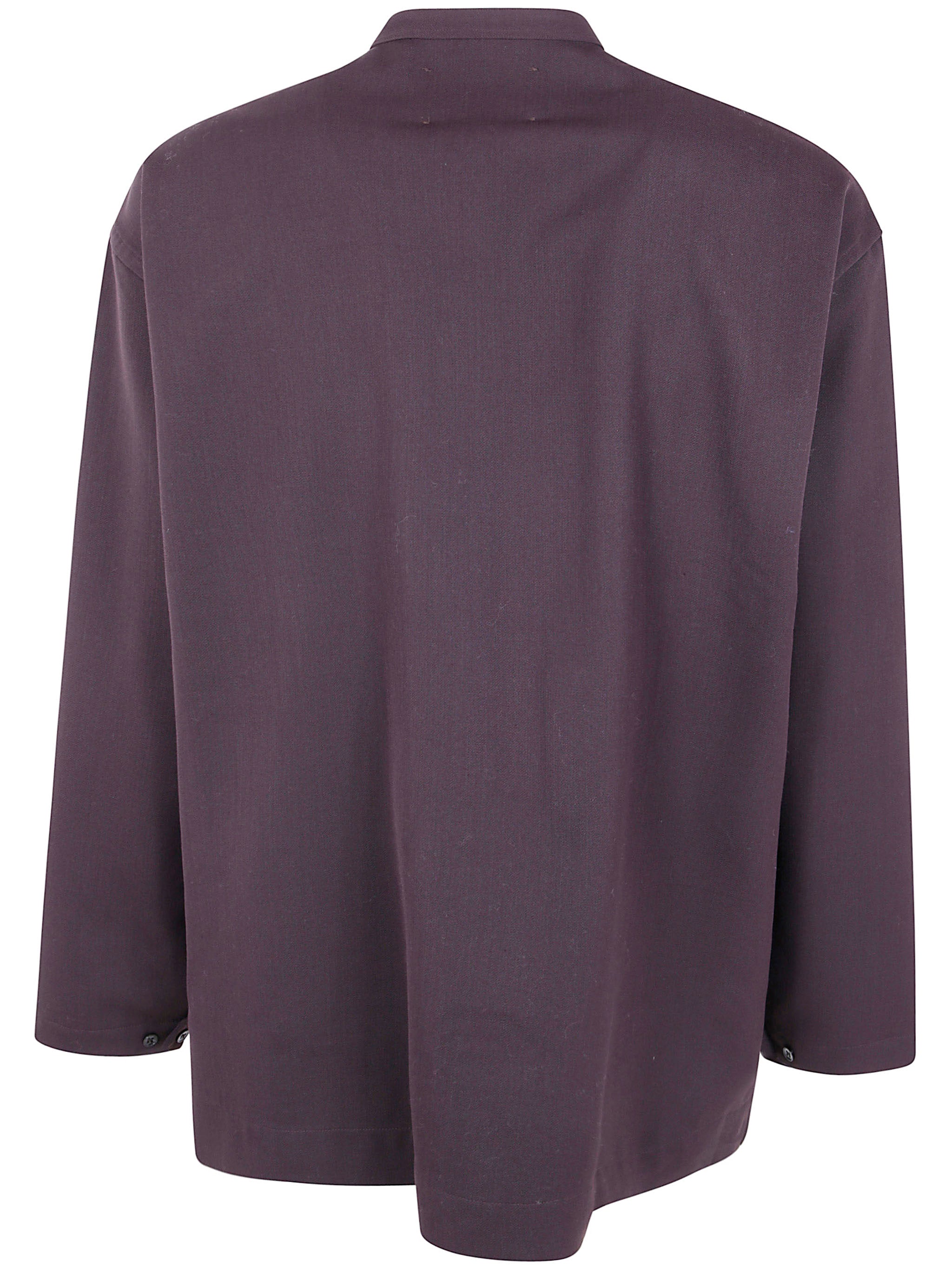 STUDIO NICHOLSON Grandad Collar Shirt for Men